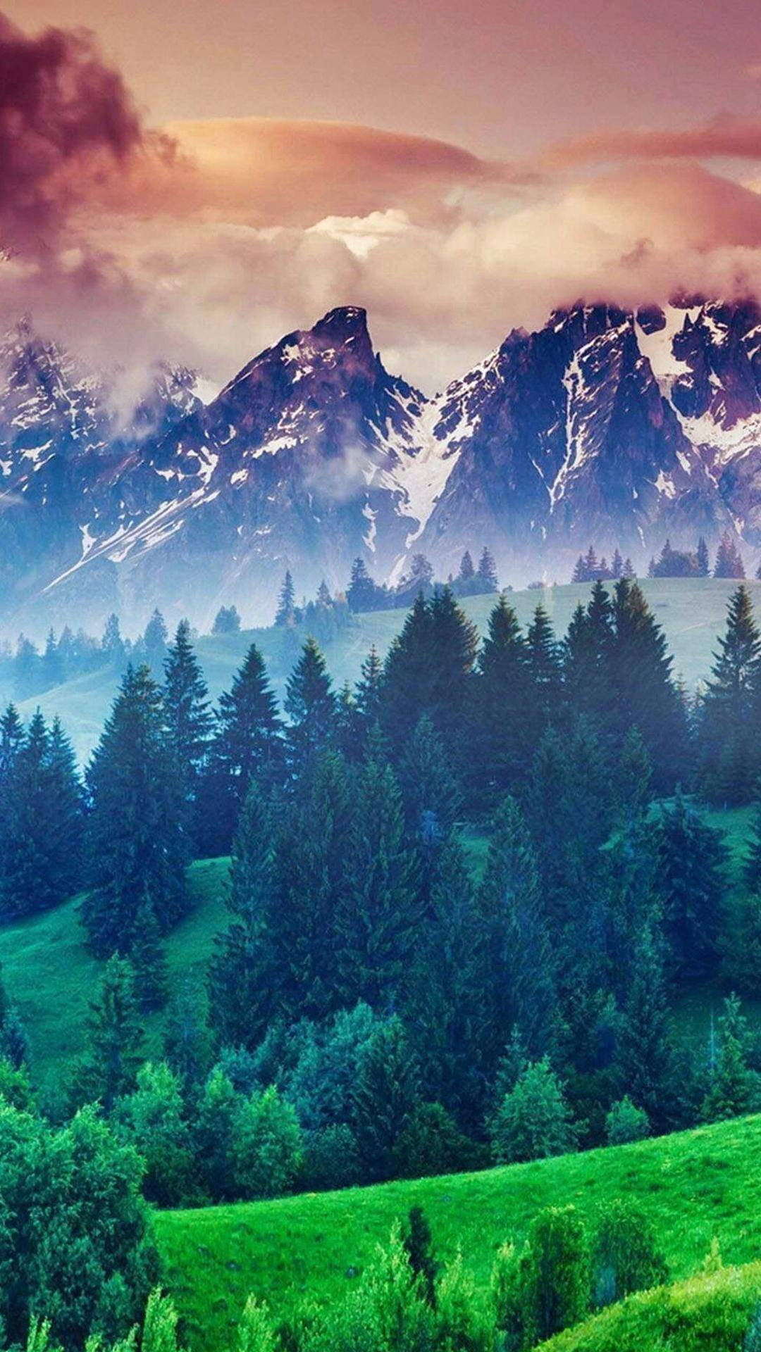 Natura Telefon Munți Înzăpeziți Fundal