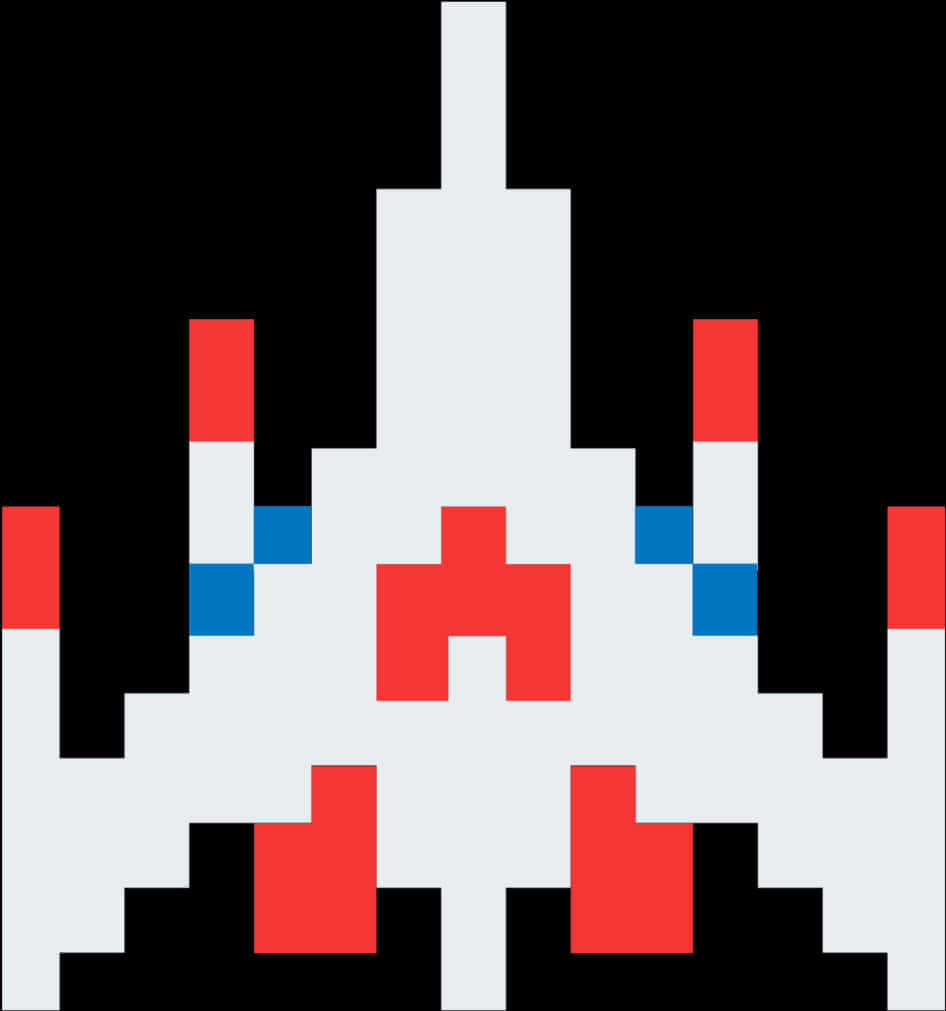 Navetă Spațială Grafică Pixelată Fundal