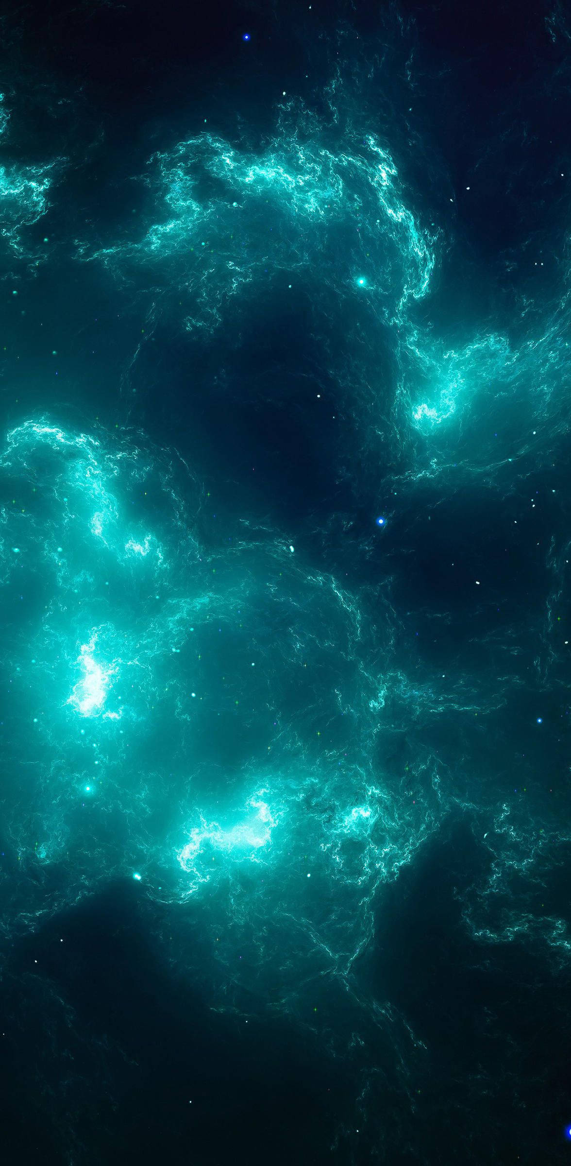 Nebula Albastră 8K pentru iPhone Fundal