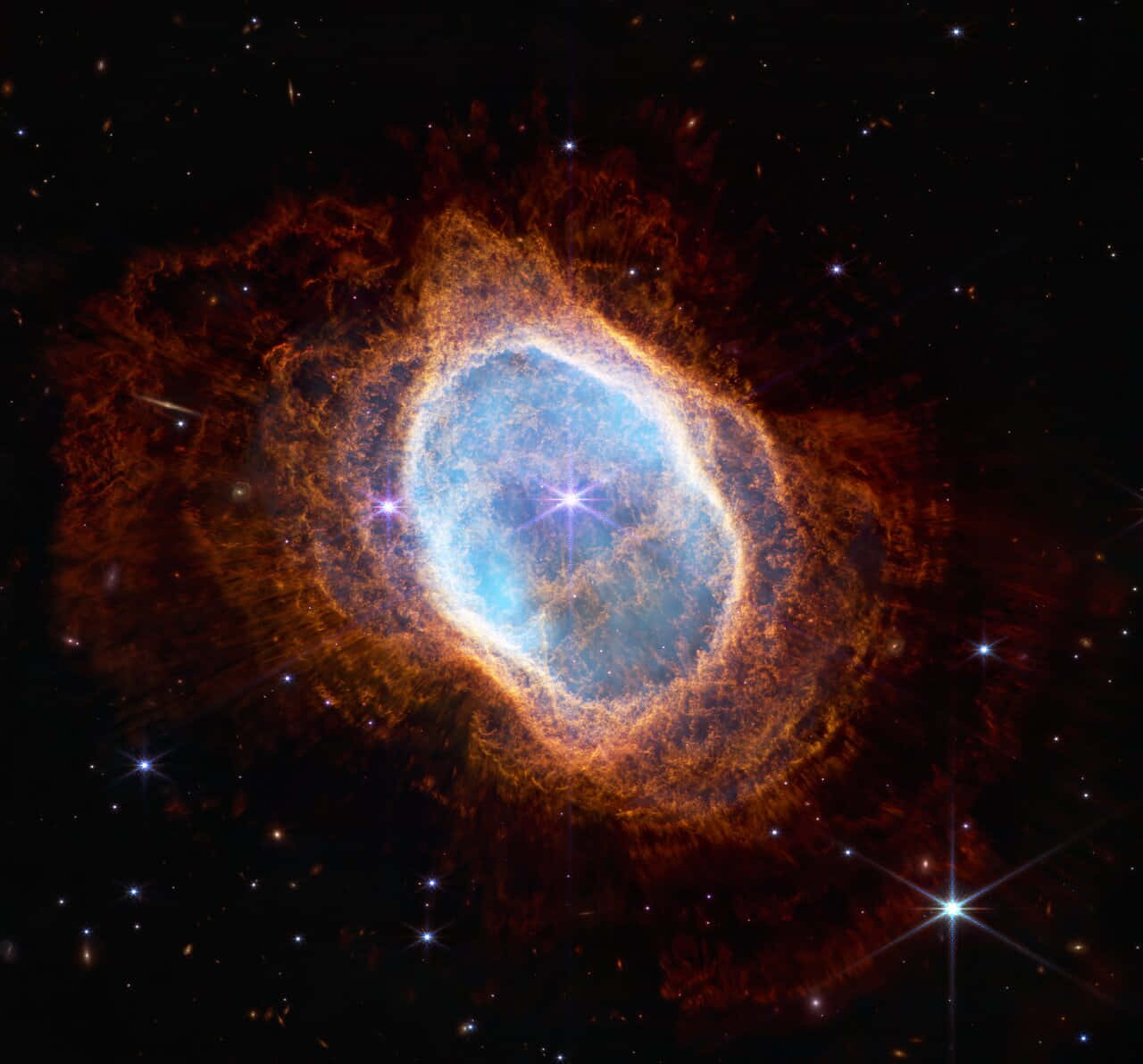 Nebuloasa Inelului Sudic vizibilă Fundal