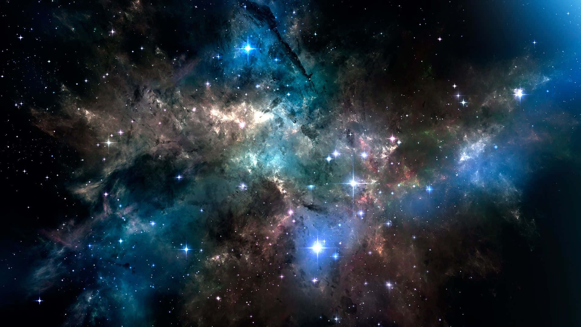 Nebuloasă și Stele Strălucitoare 1920x1080 Fundal
