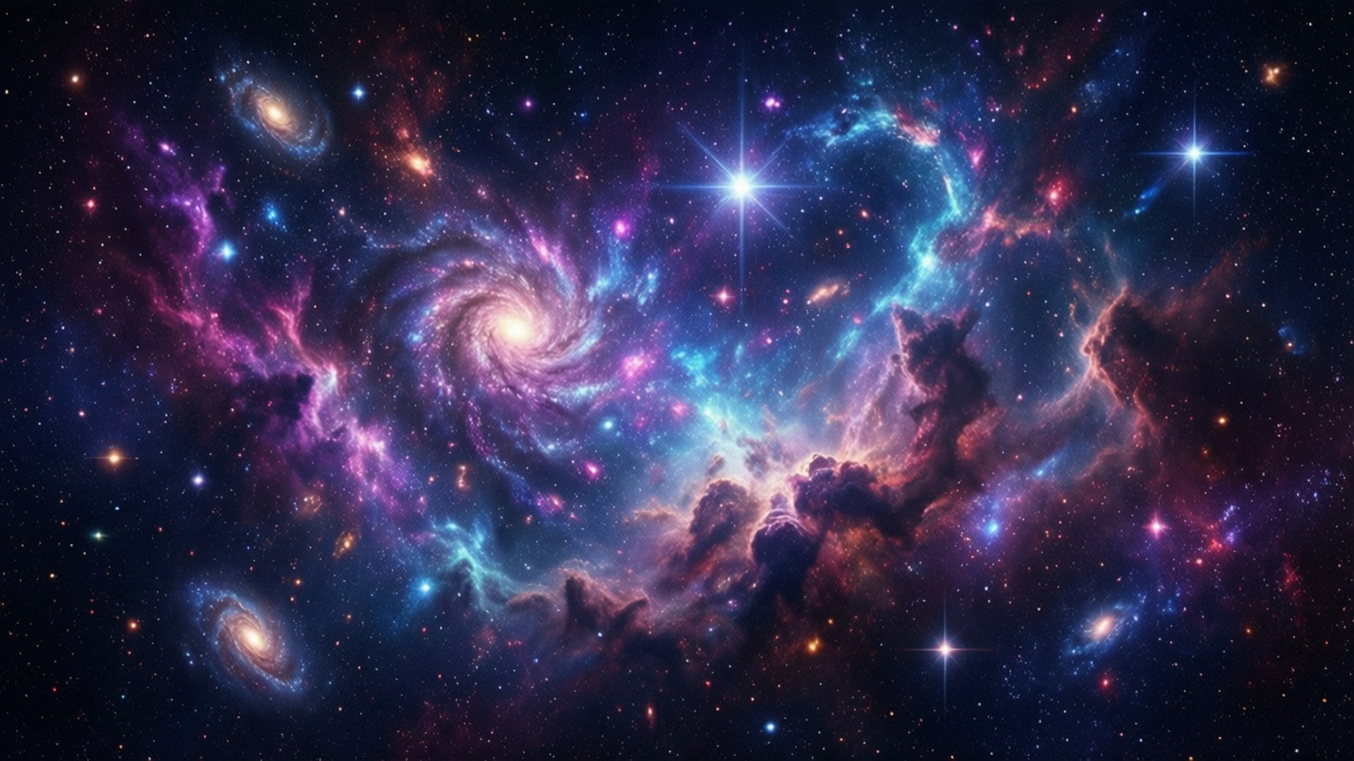 Nebuloasă Stelară în Spațiu Adânc Fundal