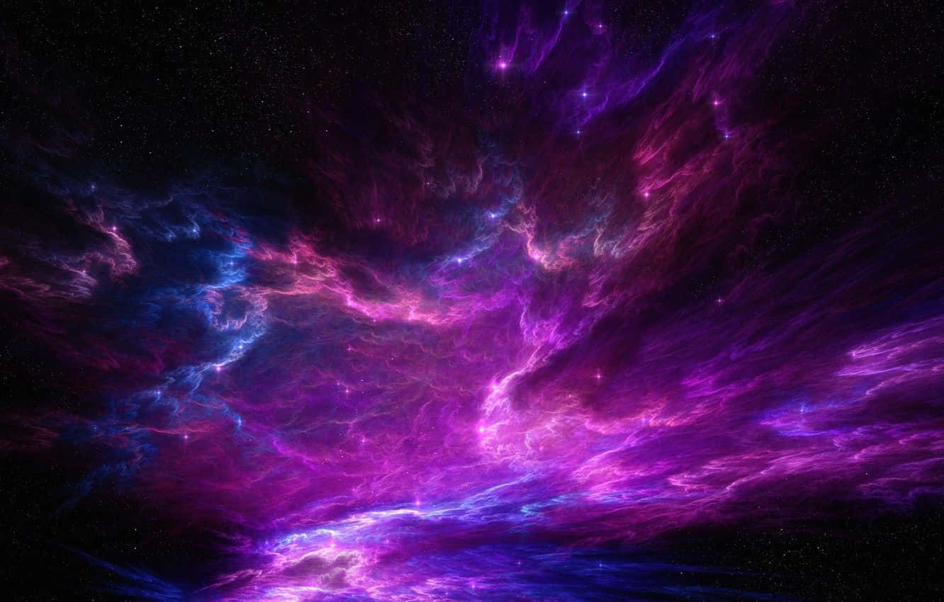 Nebuloasă Violetă în Galaxie – Imagine de Suprapunere Fundal