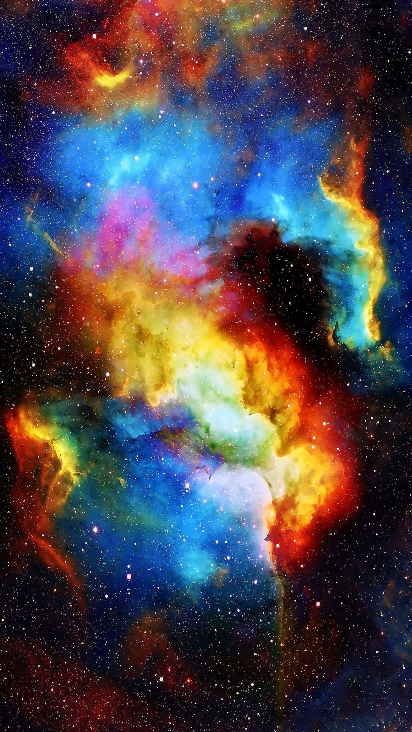 Nebulosa Vividă în Fundal de Spațiu Galactic Fundal