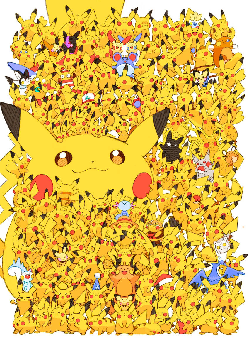 Nenumărați Pikachu iPhone Fundal