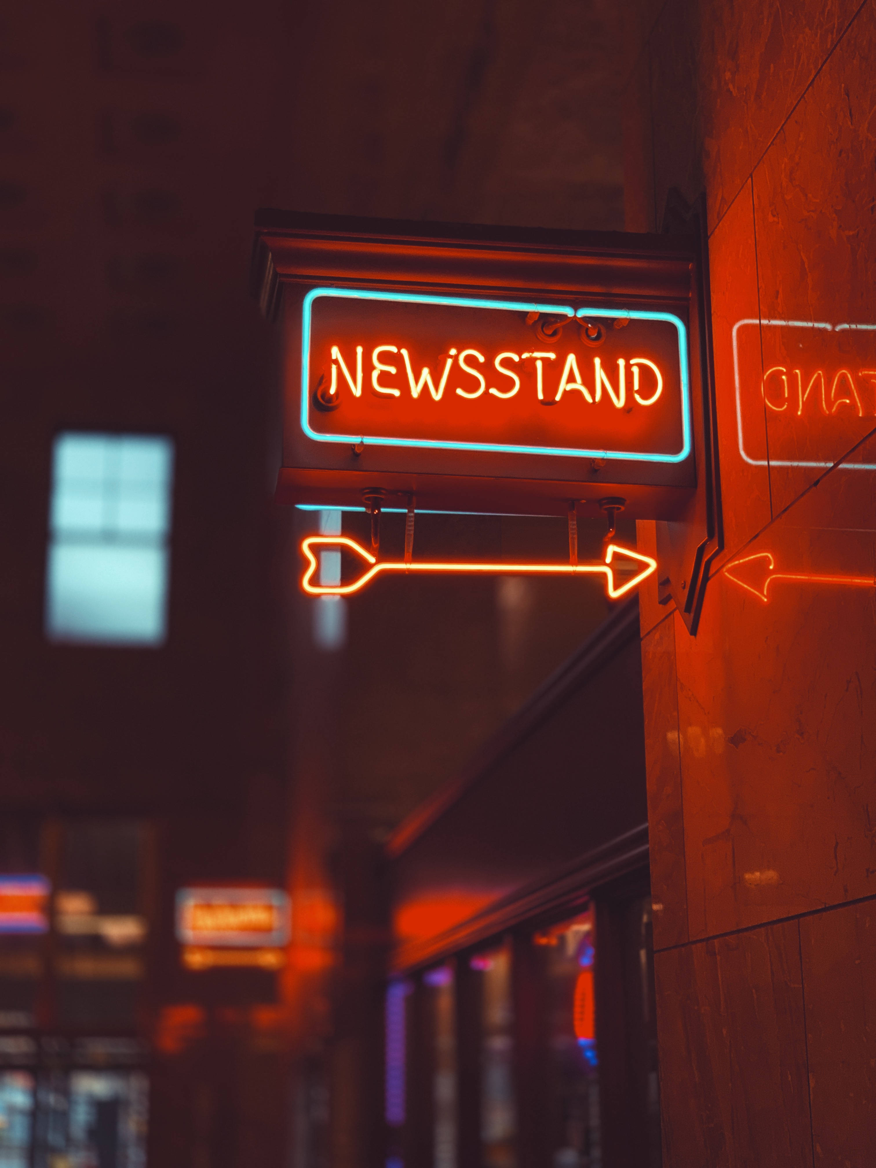 Neon de Chioșc de Presă pentru iPhone Fundal