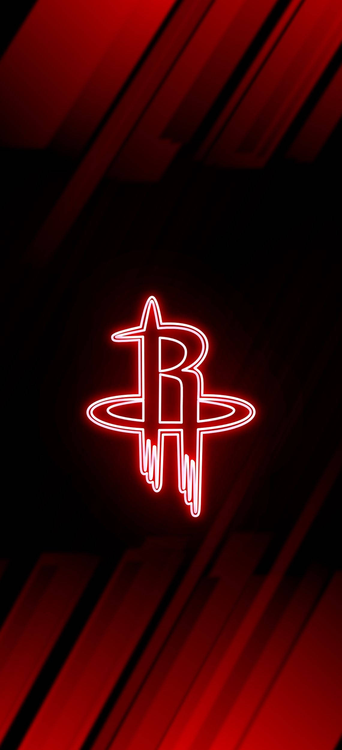 Neon Red Houston Rockets Fundal