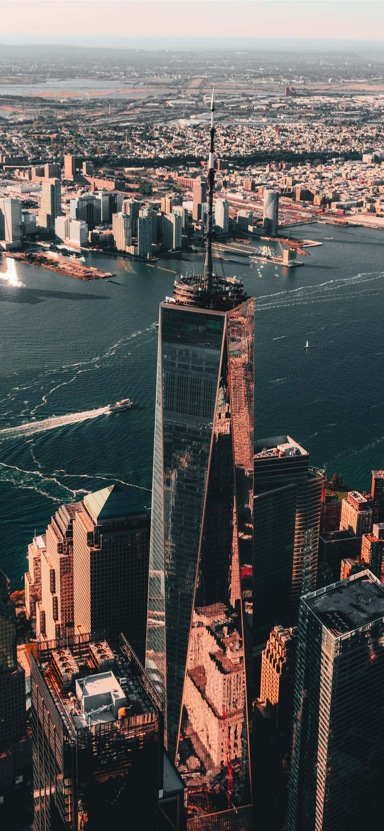 New York Freedom Tower – fotogramă cinematică de sus Fundal