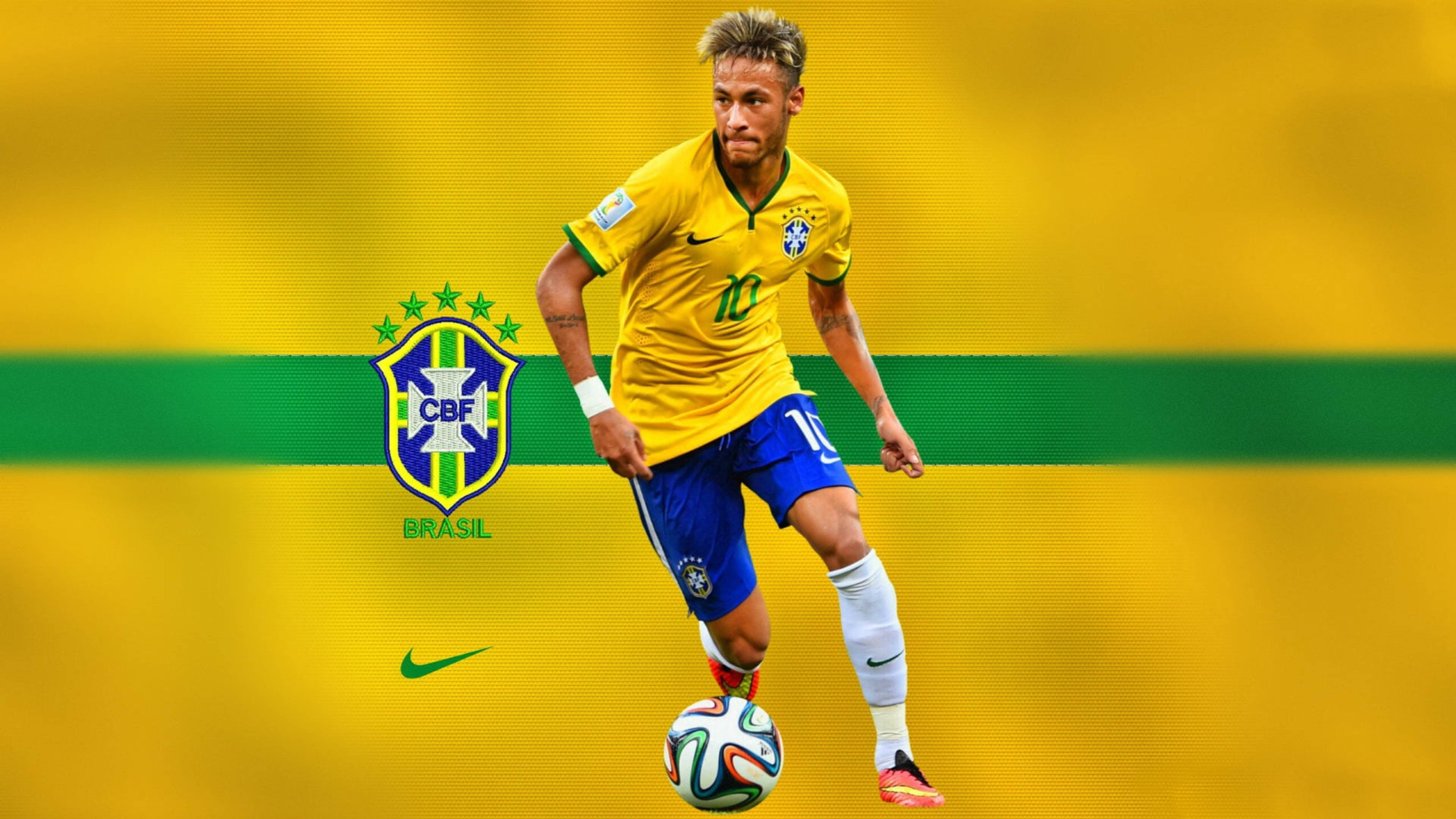 Neymar 4K cu logo CBF Fundal