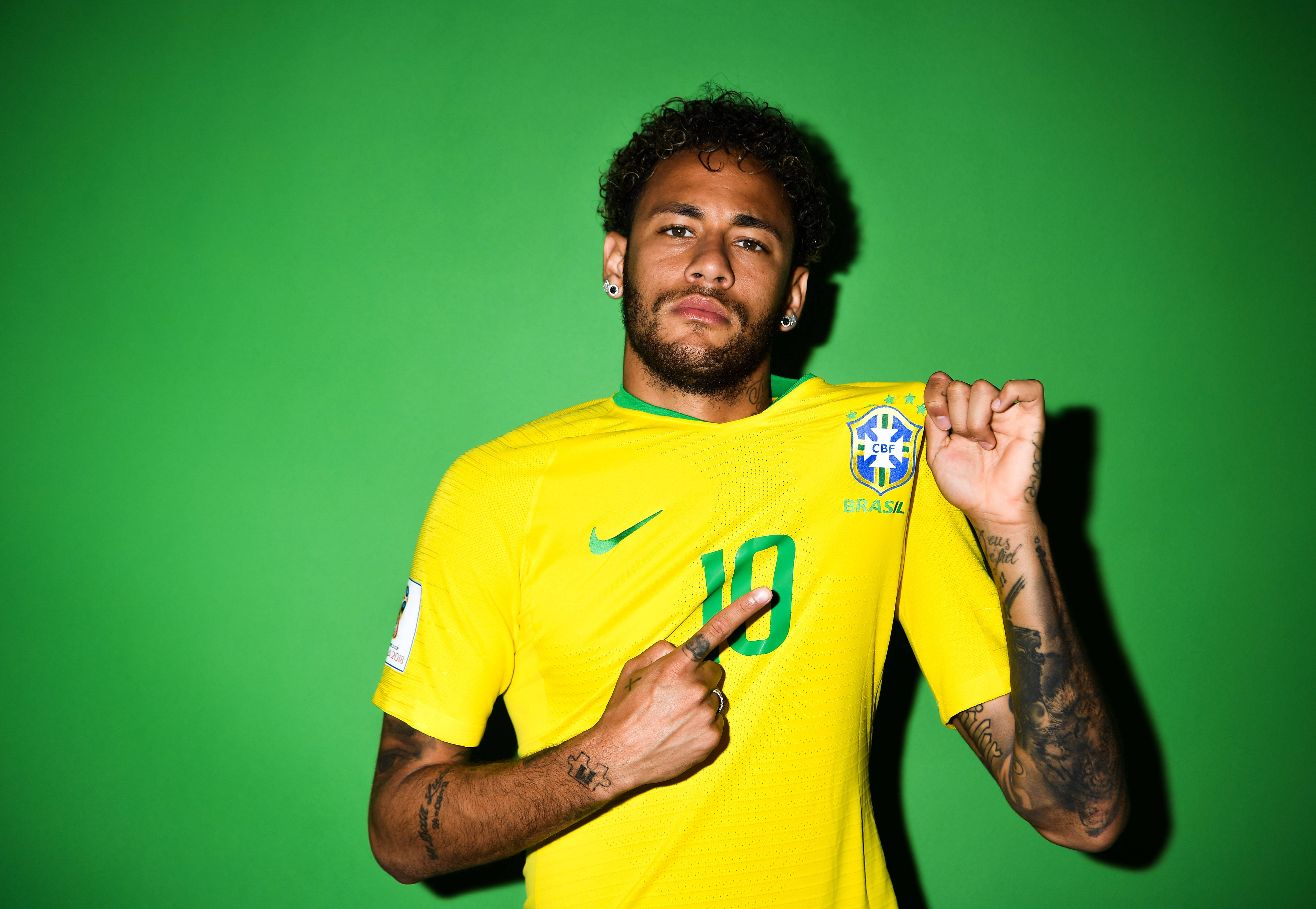 Neymar 4K în tricoul CBF Fundal