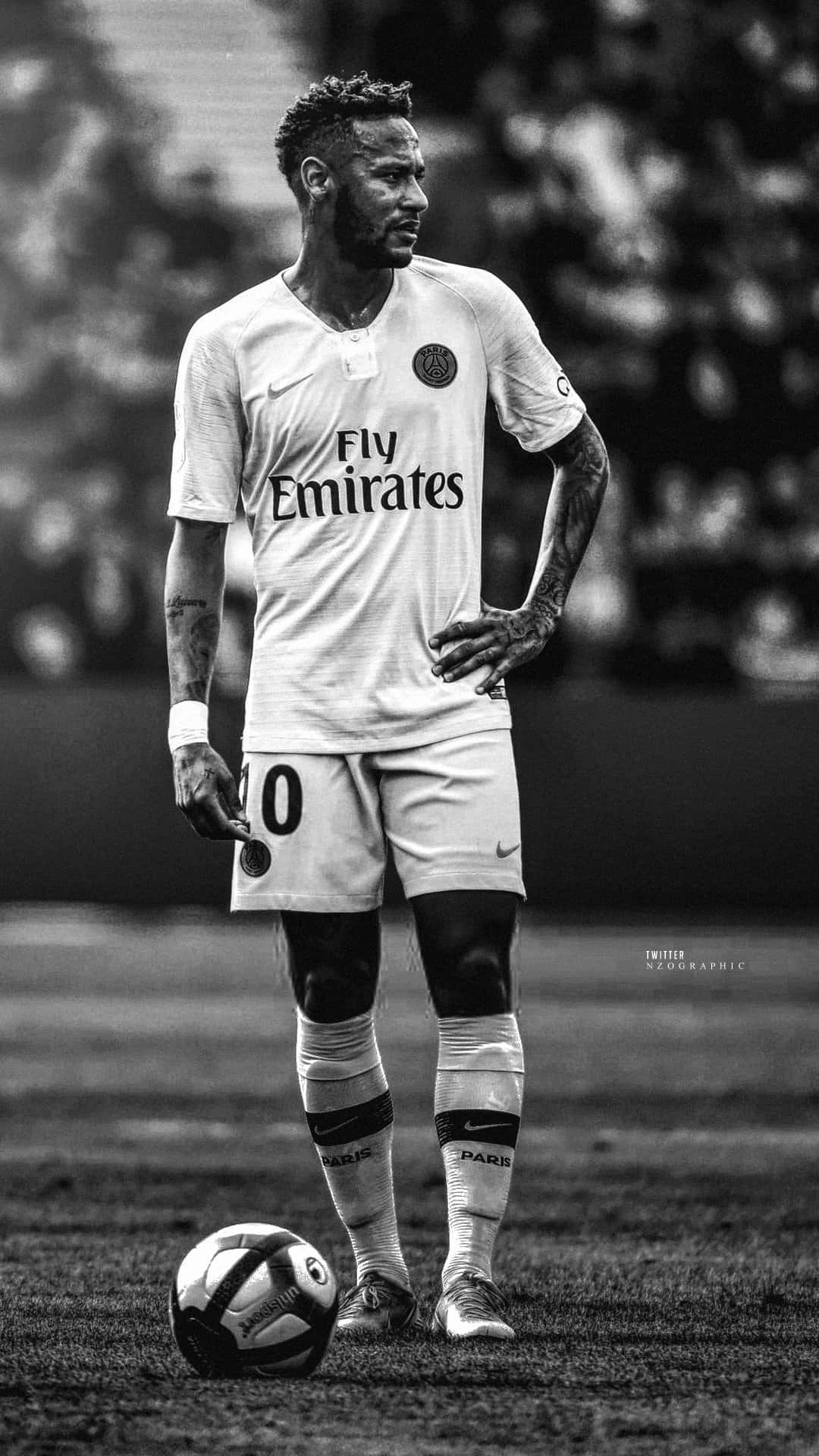 Neymar cu mâna pe șold iPhone Fundal