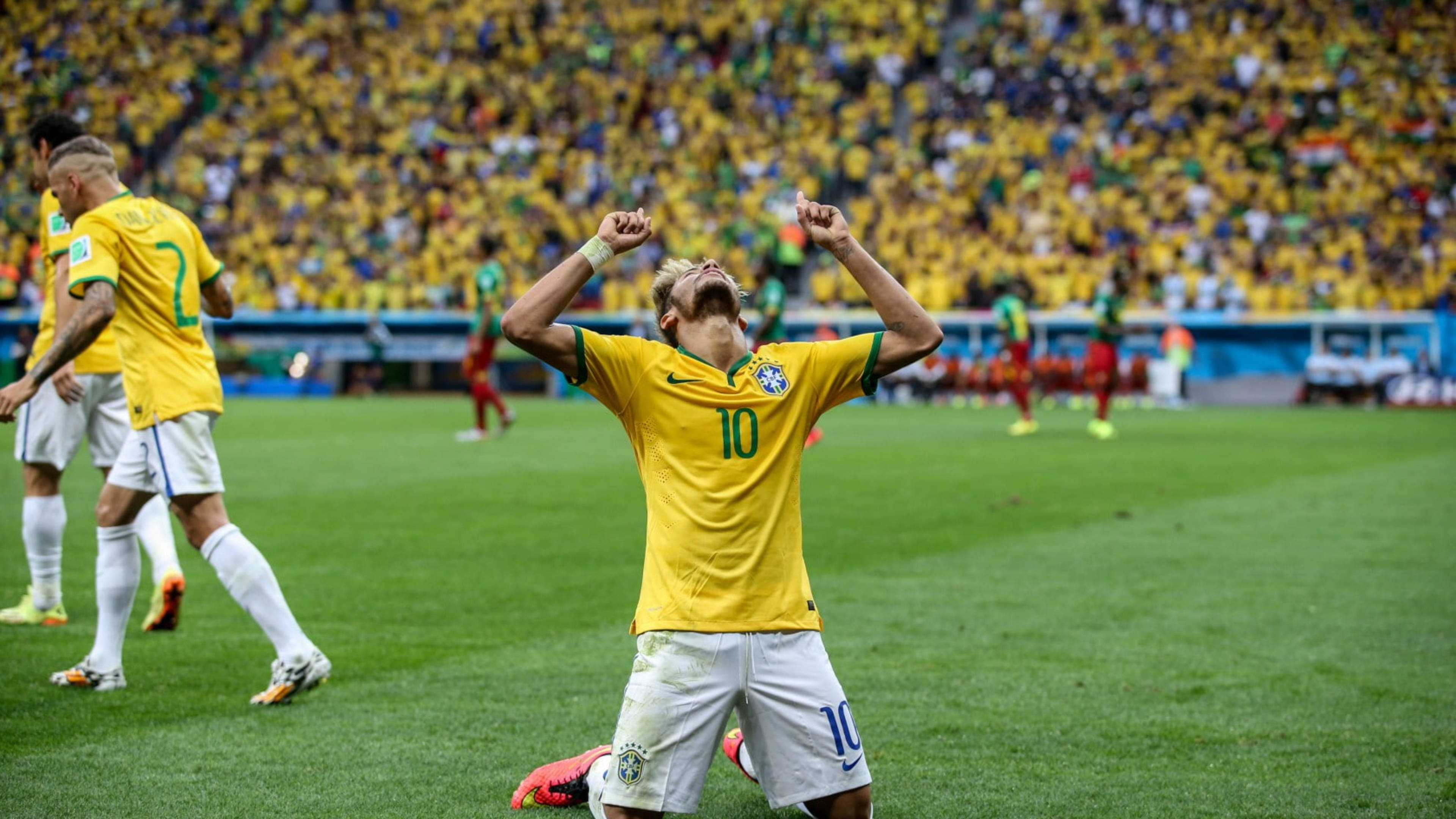 Neymar în genunchi 4K Fundal