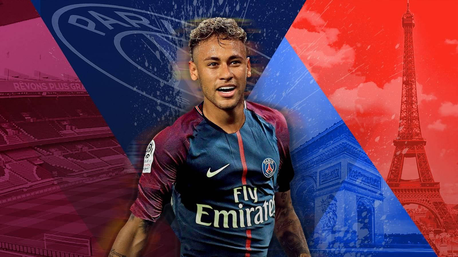 Neymar în fundal geometric wallpaper. — Neymar Fundal