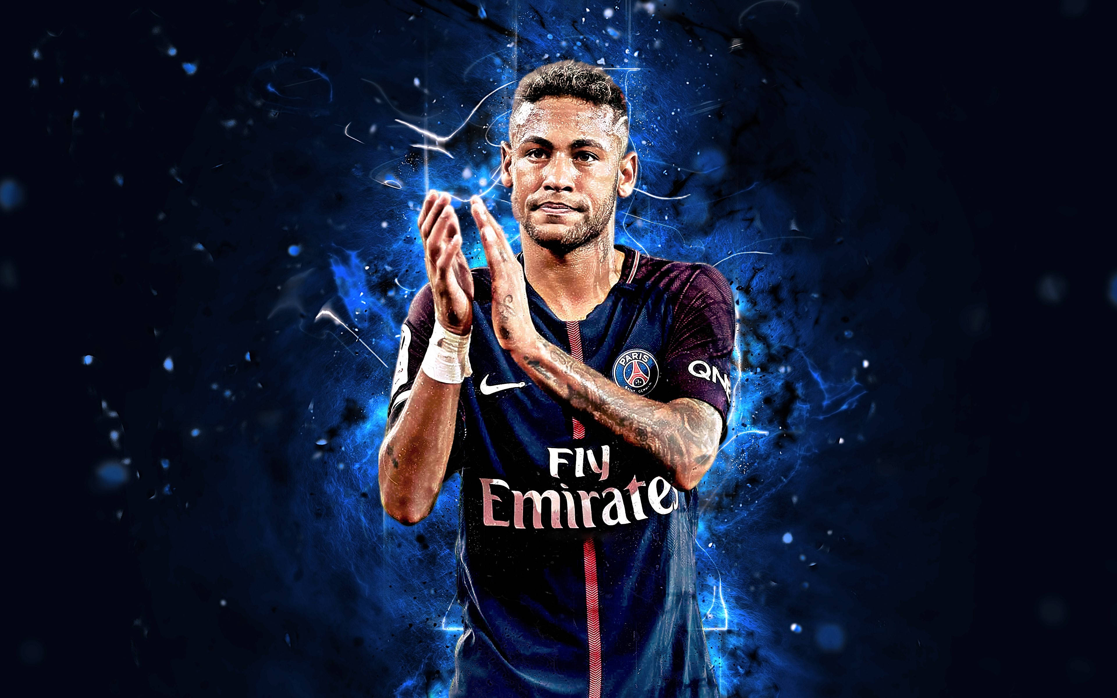 Neymar Jr aplaudând cool Fundal