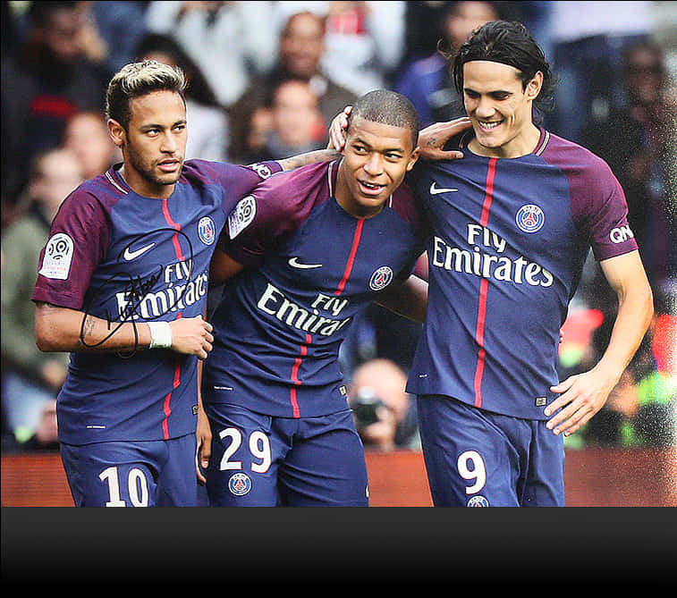 Neymar Mbappe Cavani P S G Sărbătoare Fundal