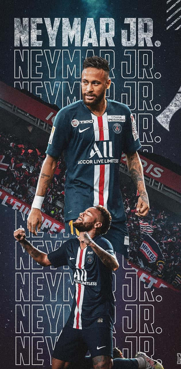 Neymar ridică trofeul după o victorie incredibilă Fundal