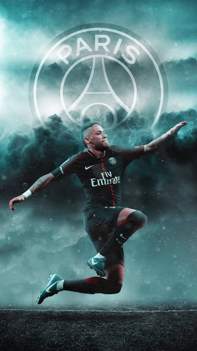 Neymar susținând echipa sa favorită de eSports Fundal