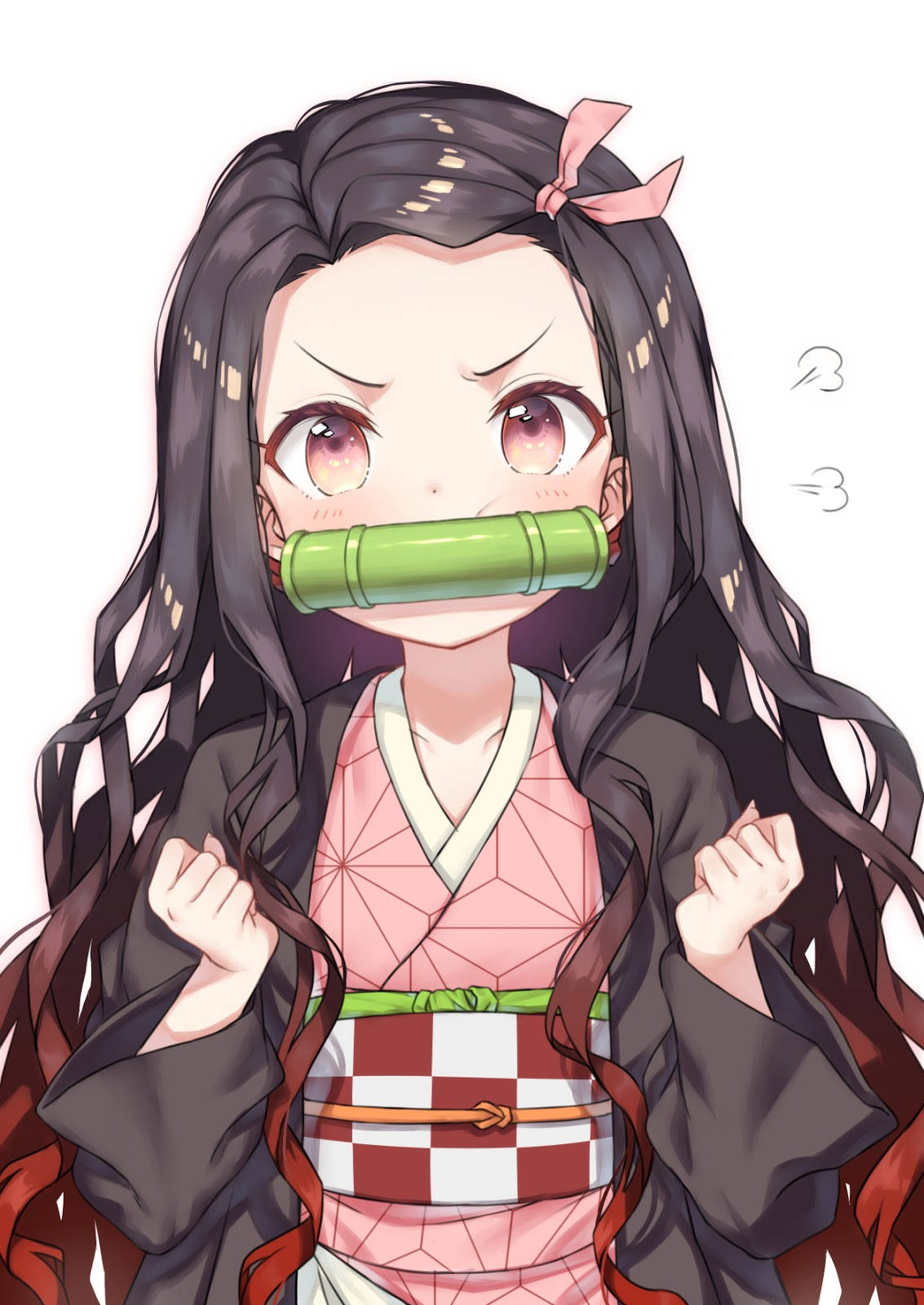 Nezuko drăguță Demon Slayer iPhone Fundal