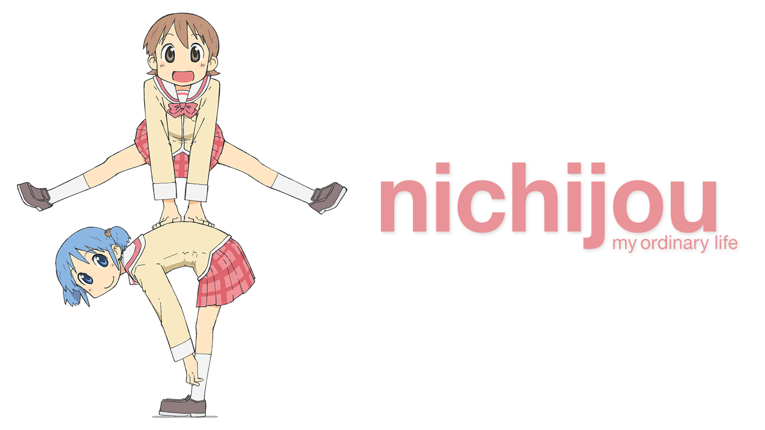 Nichijou Leapfrog Fundal Alb Fundal