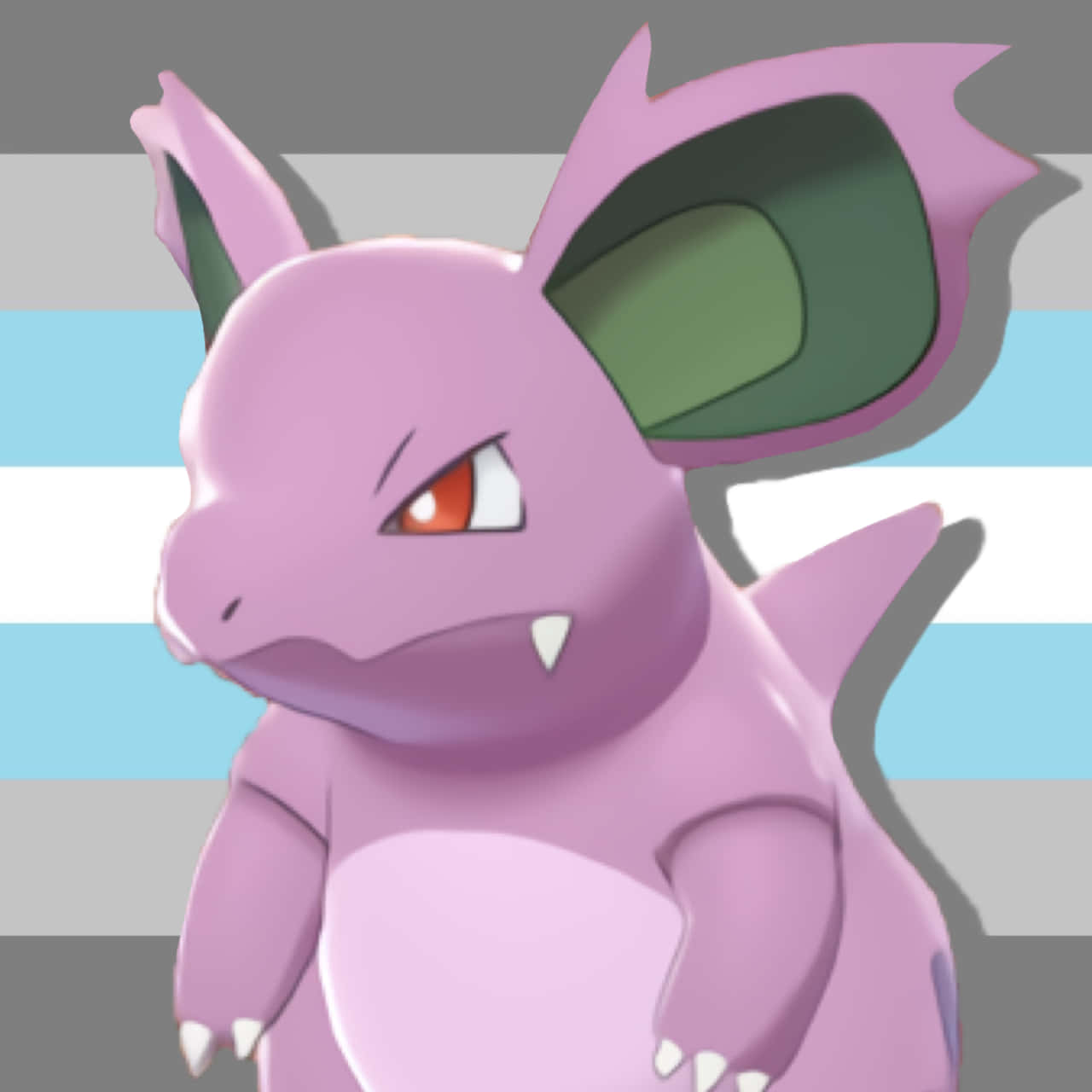 Nidorina mov cu steagul de mândrie Demiboy Fundal