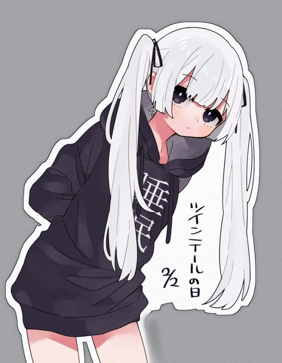 Nimic mai plăcut decât să te ghemuiești în această confortabilă hanorac cu Anime Girl Fundal