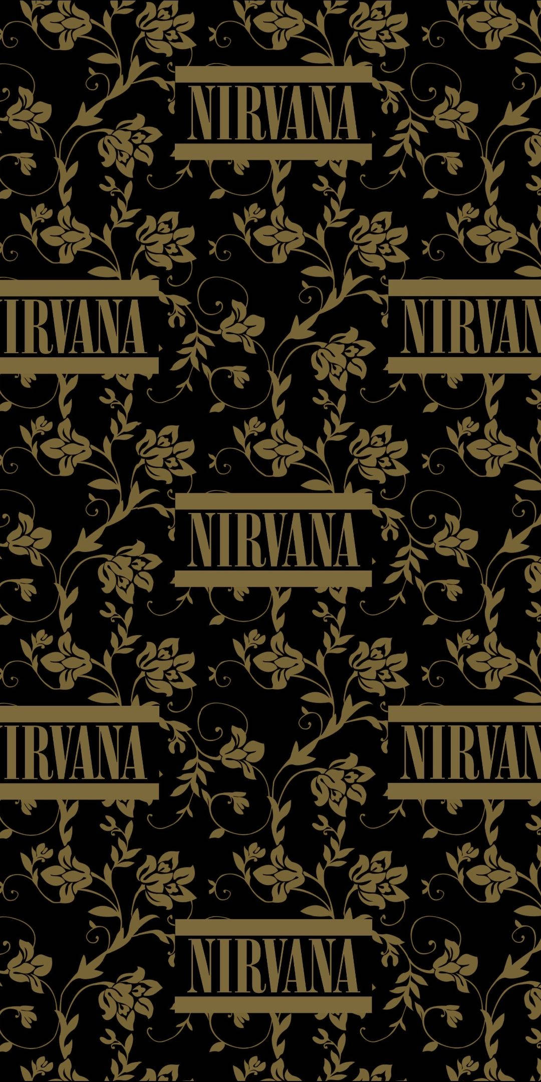 Nirvana Auriu Negru Fundal