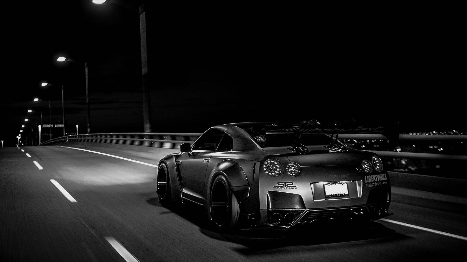 Nissan GTR monocrom Fundal