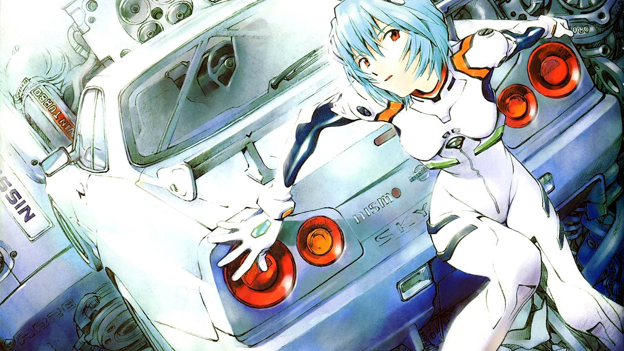 Nissan Skyline Anime Mașină Fundal
