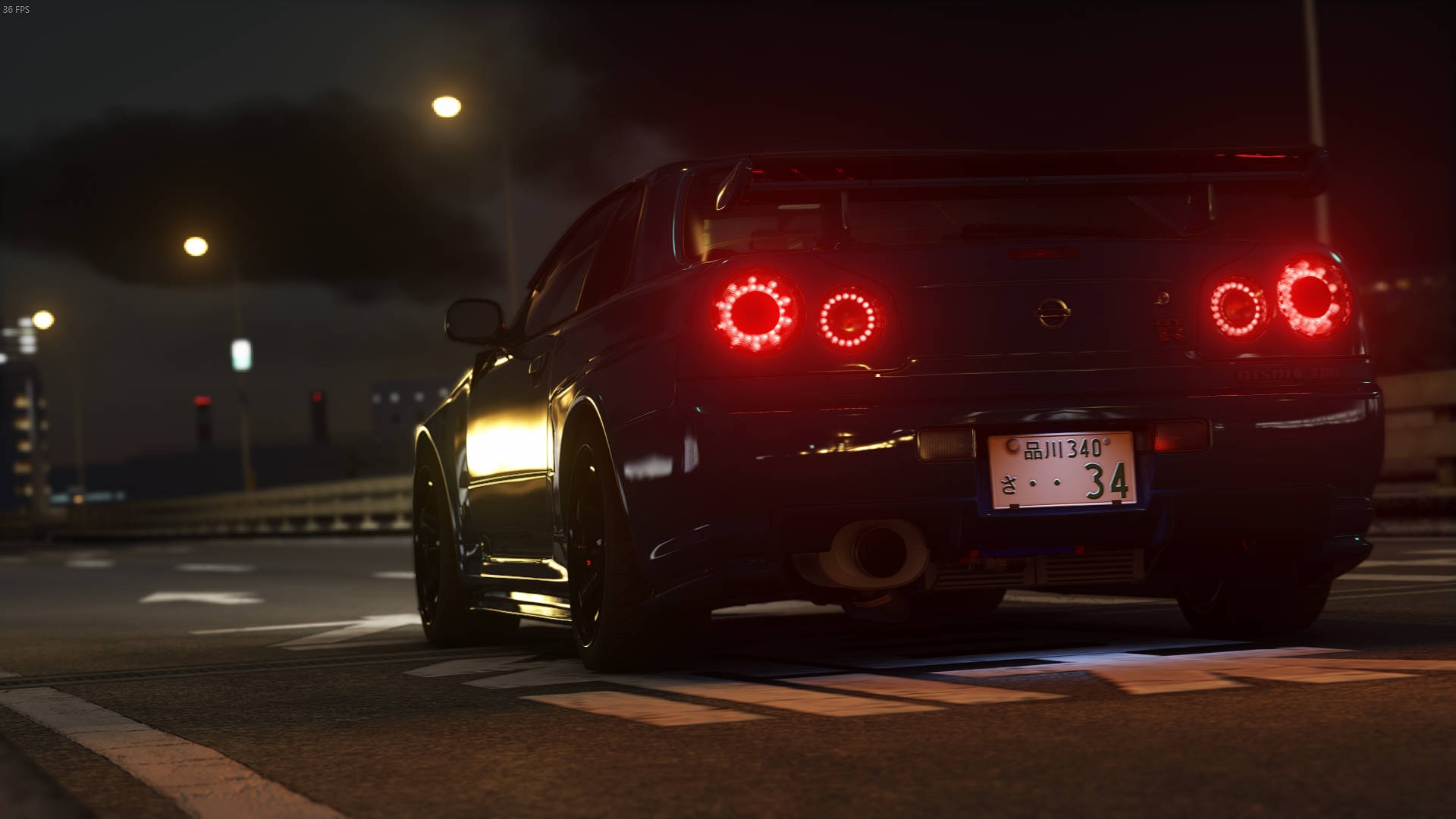 Nissan Skyline GTR R34 Luminoas Fundal
