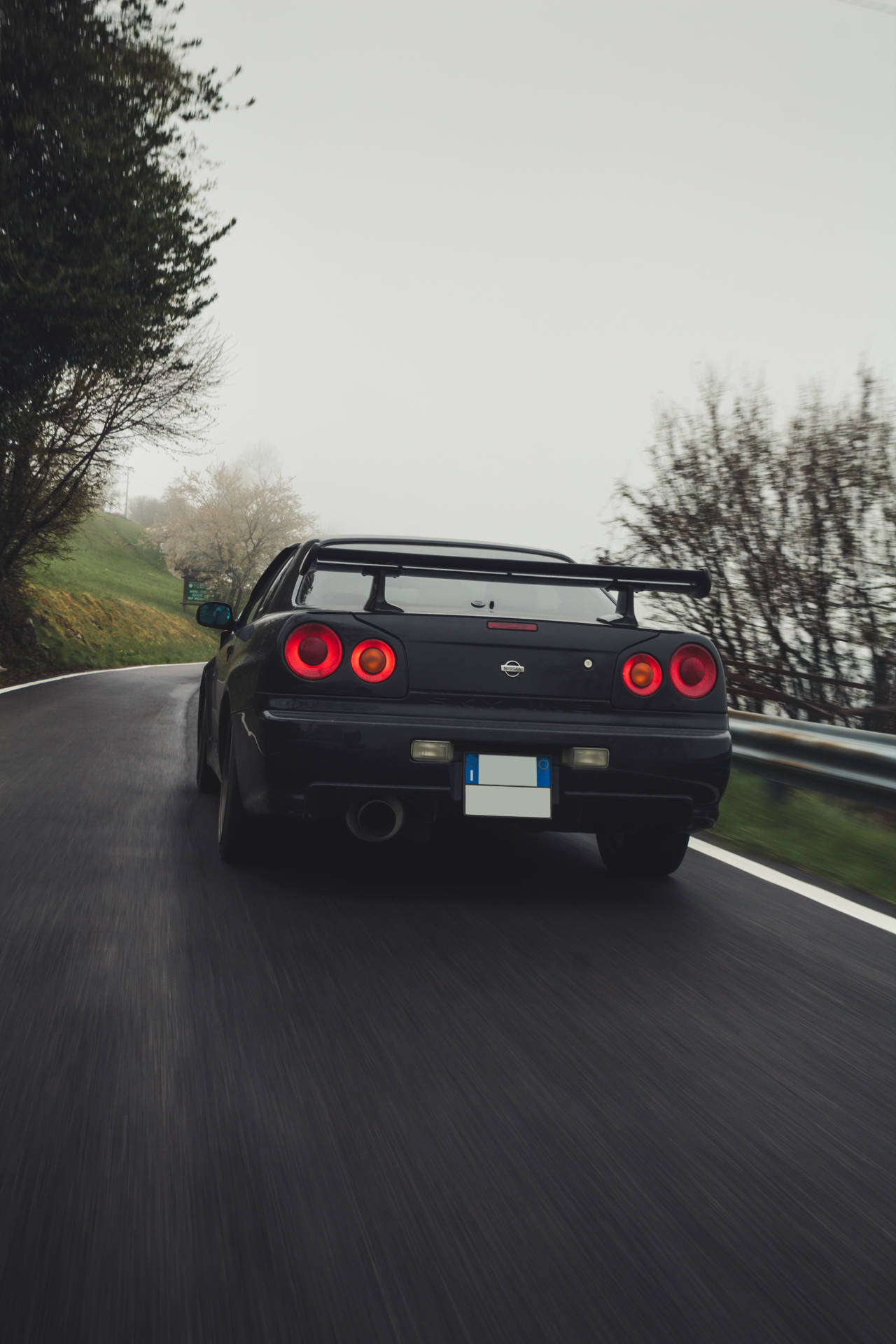 bmw m 3 negru pe drum — Mașină GIF Fundal