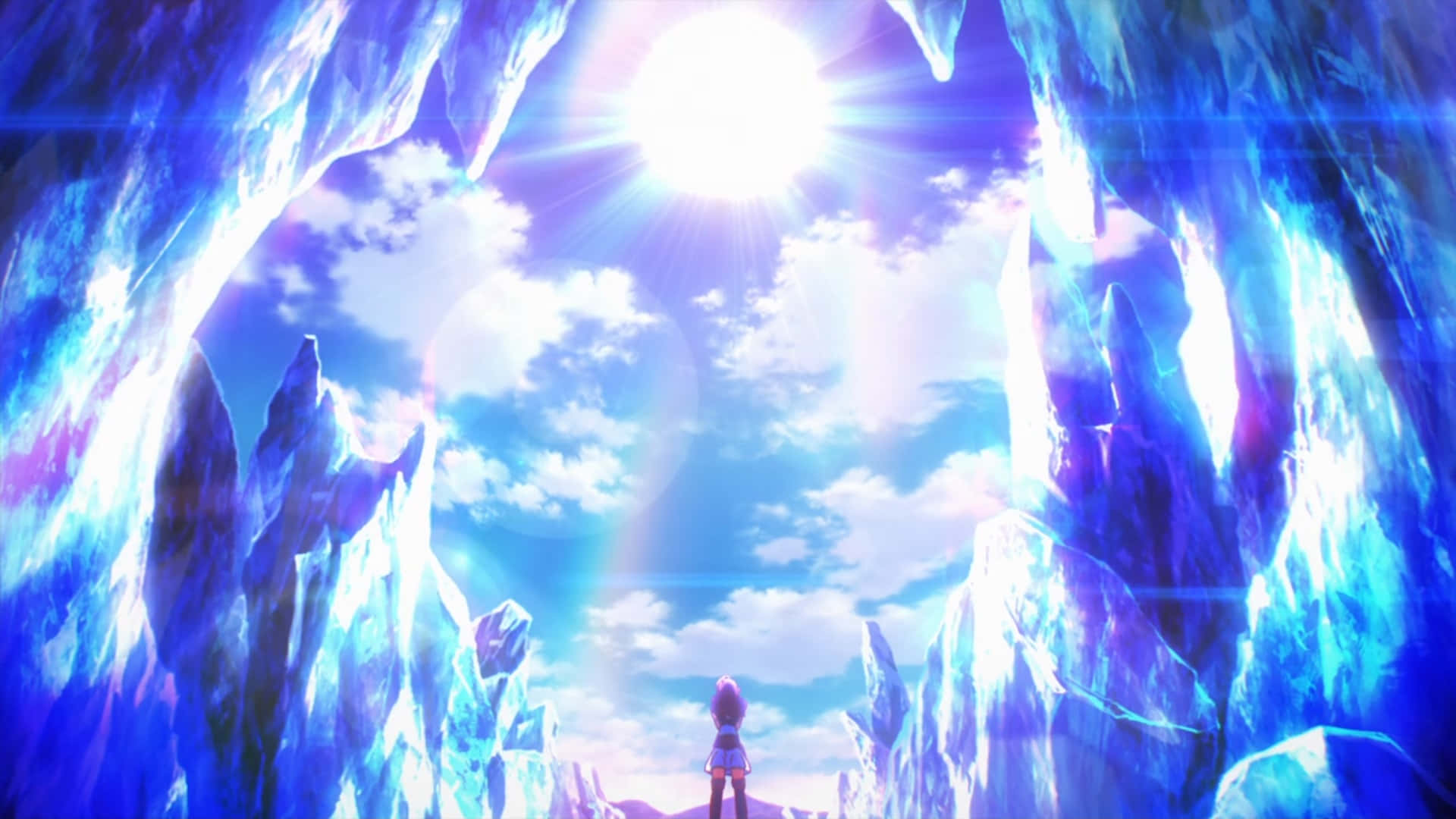No Game No Life Imagine cu Lumina Soarelui Strălucitoare Fundal