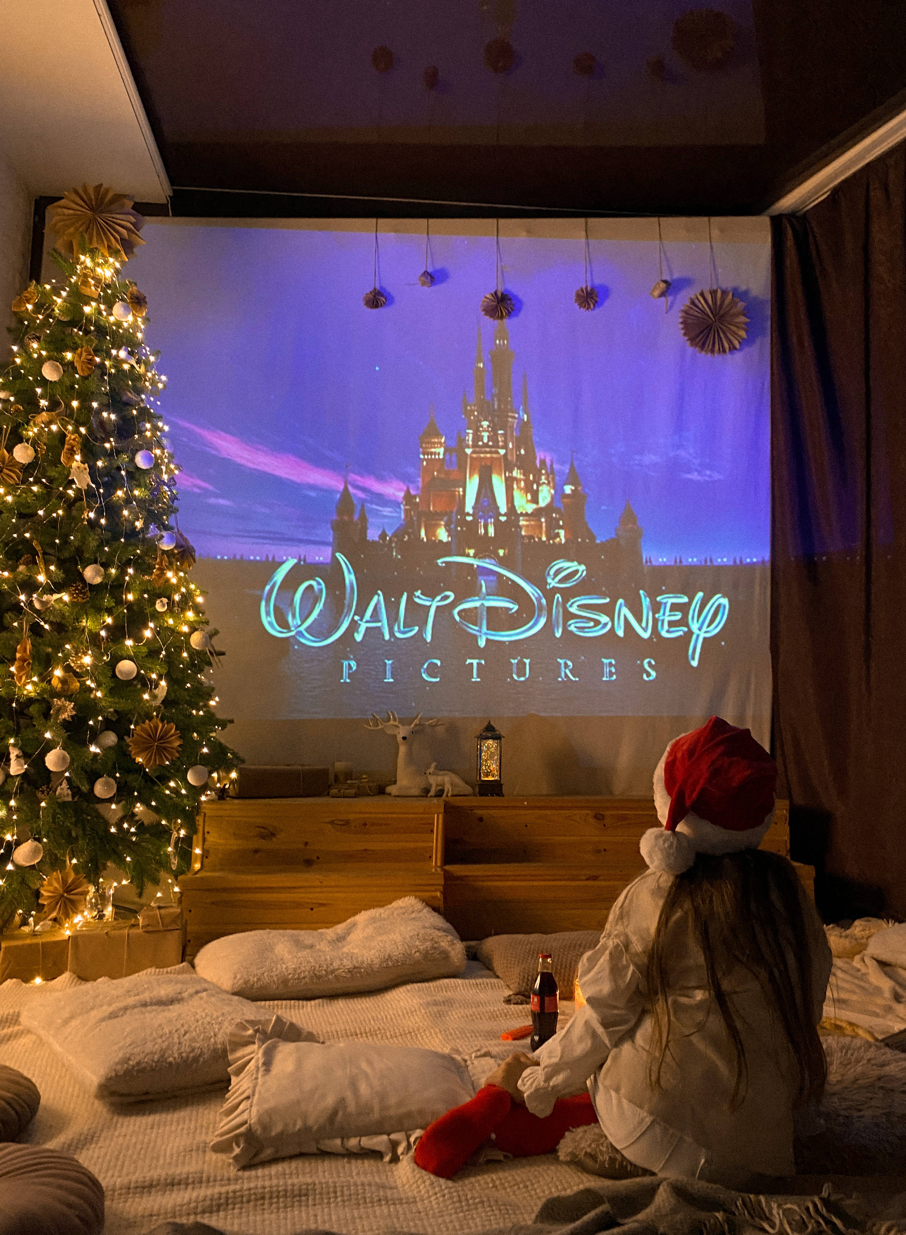Noapte de film Disney de Crăciun Fundal