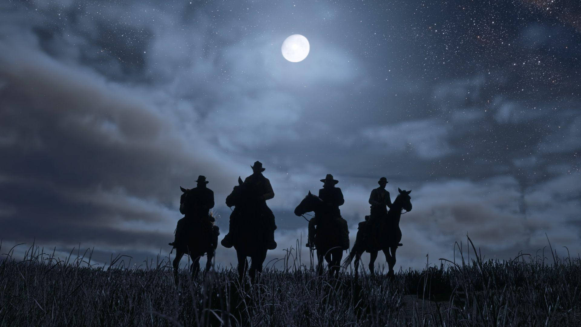 Noaptea în Red Dead Redemption 2 4K Fundal