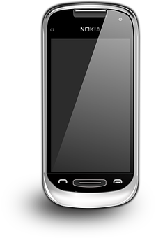 Nokia Smartphone Negru și Argintiu Fundal