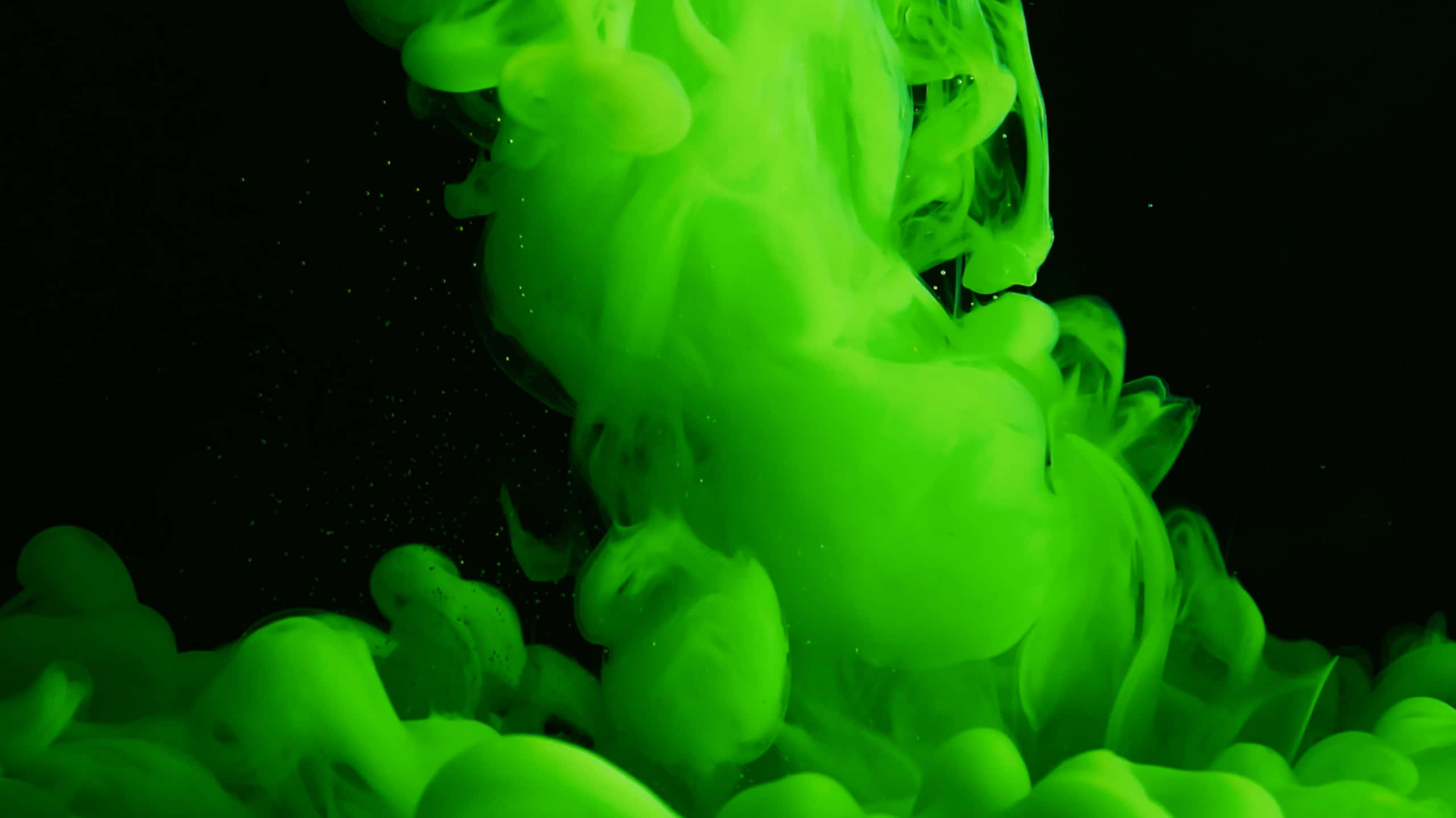 Nori 3D Abstracti de Fum Verde Neon Fundal