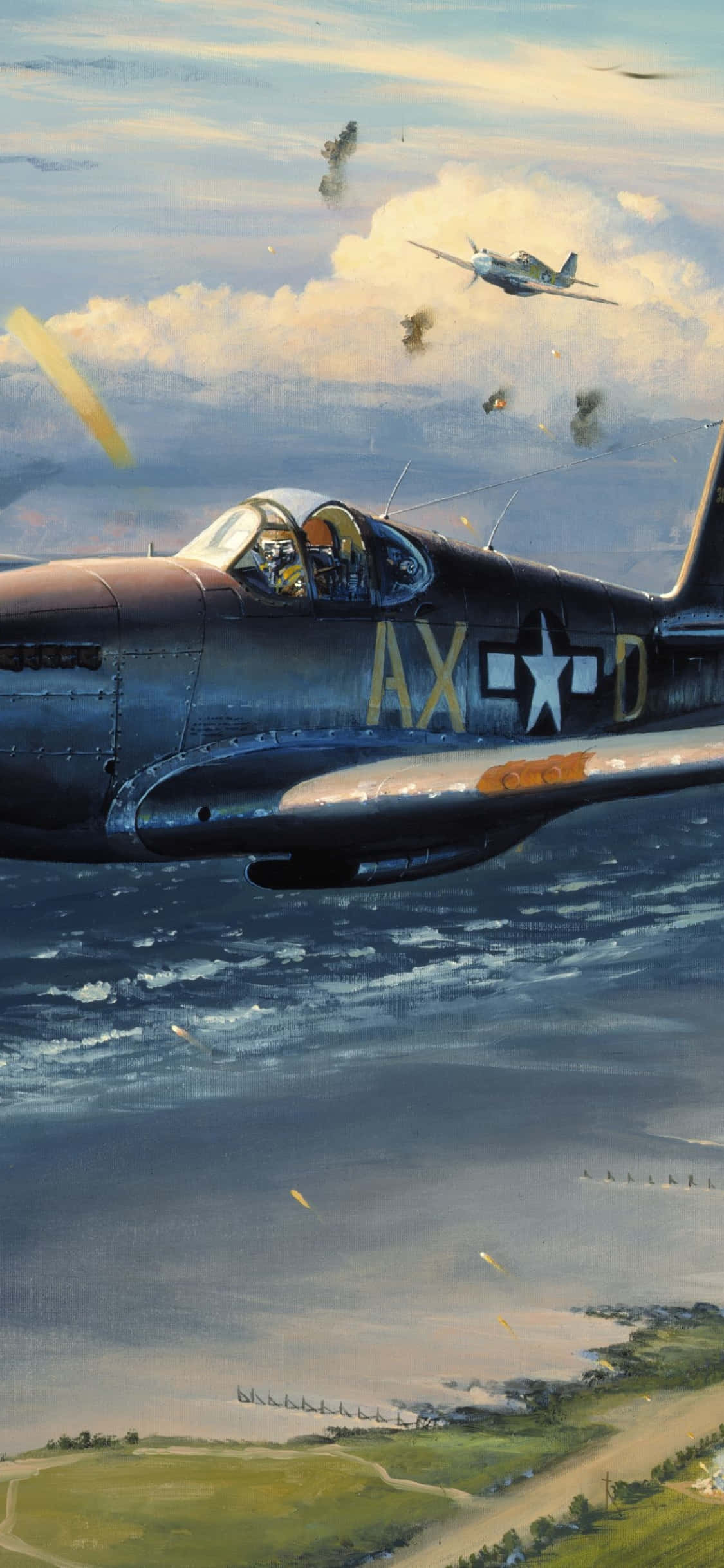 North American P-51 Mustang Fundal Android Avion Fundal