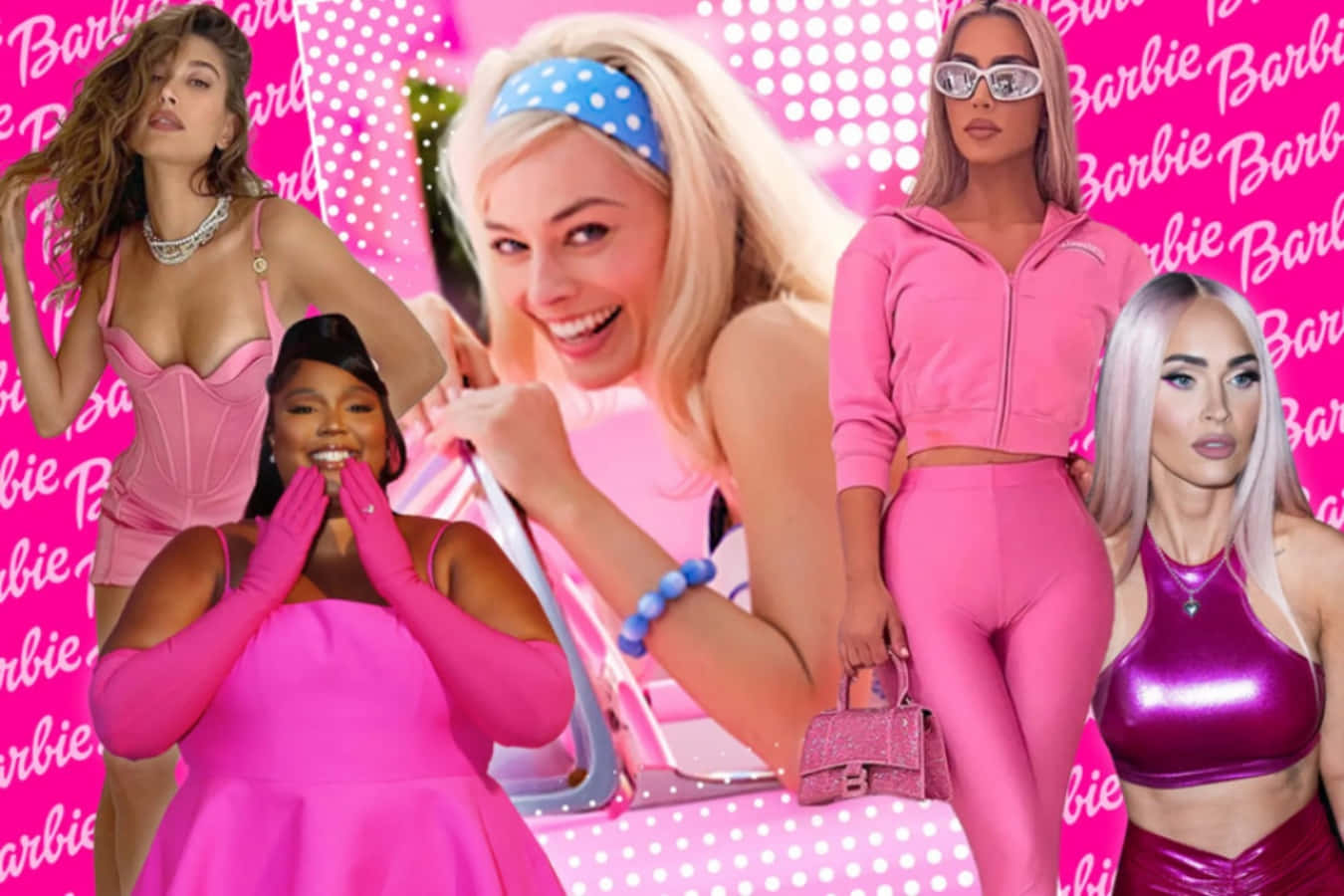 noua colecție 'roz' a Barbie Fundal