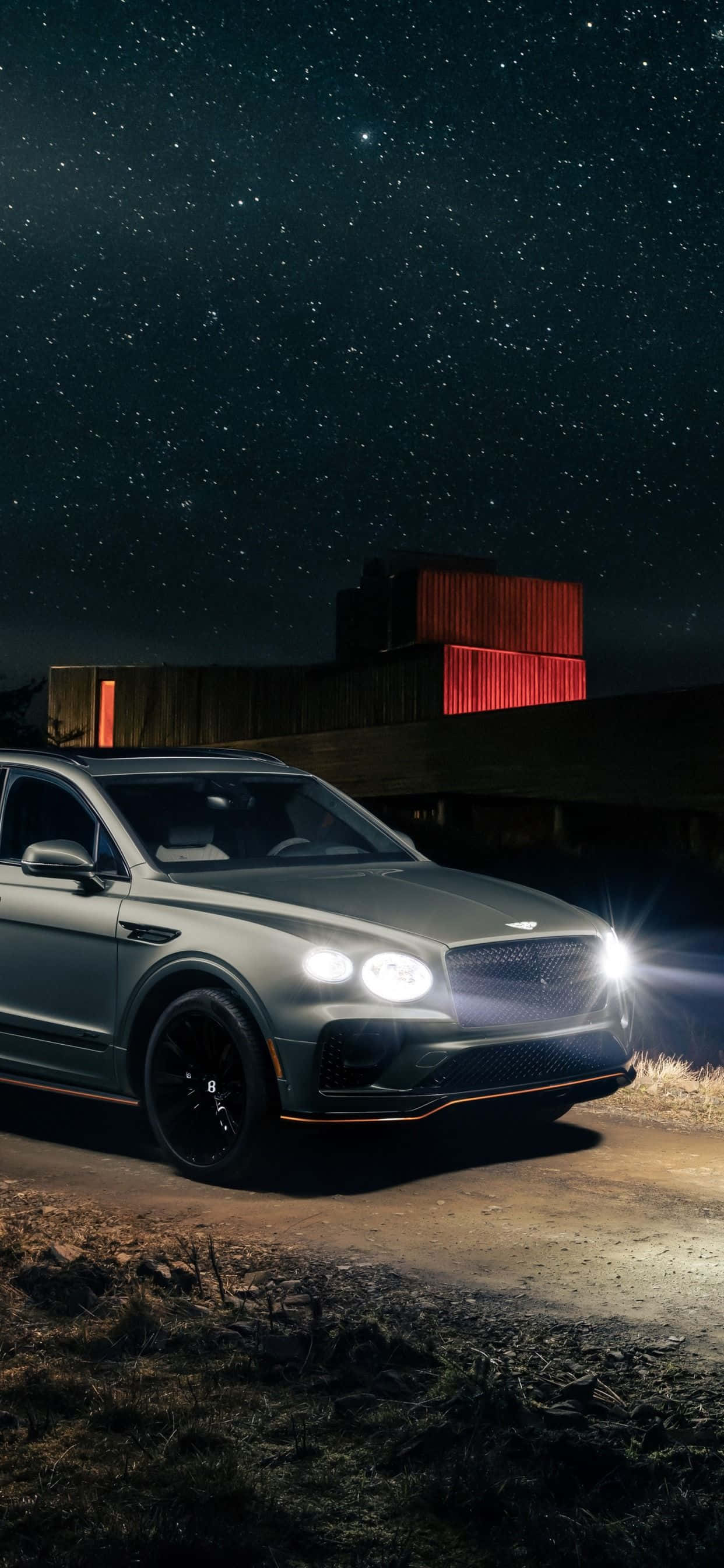 noul bentley bentayga este prezentat noaptea Fundal