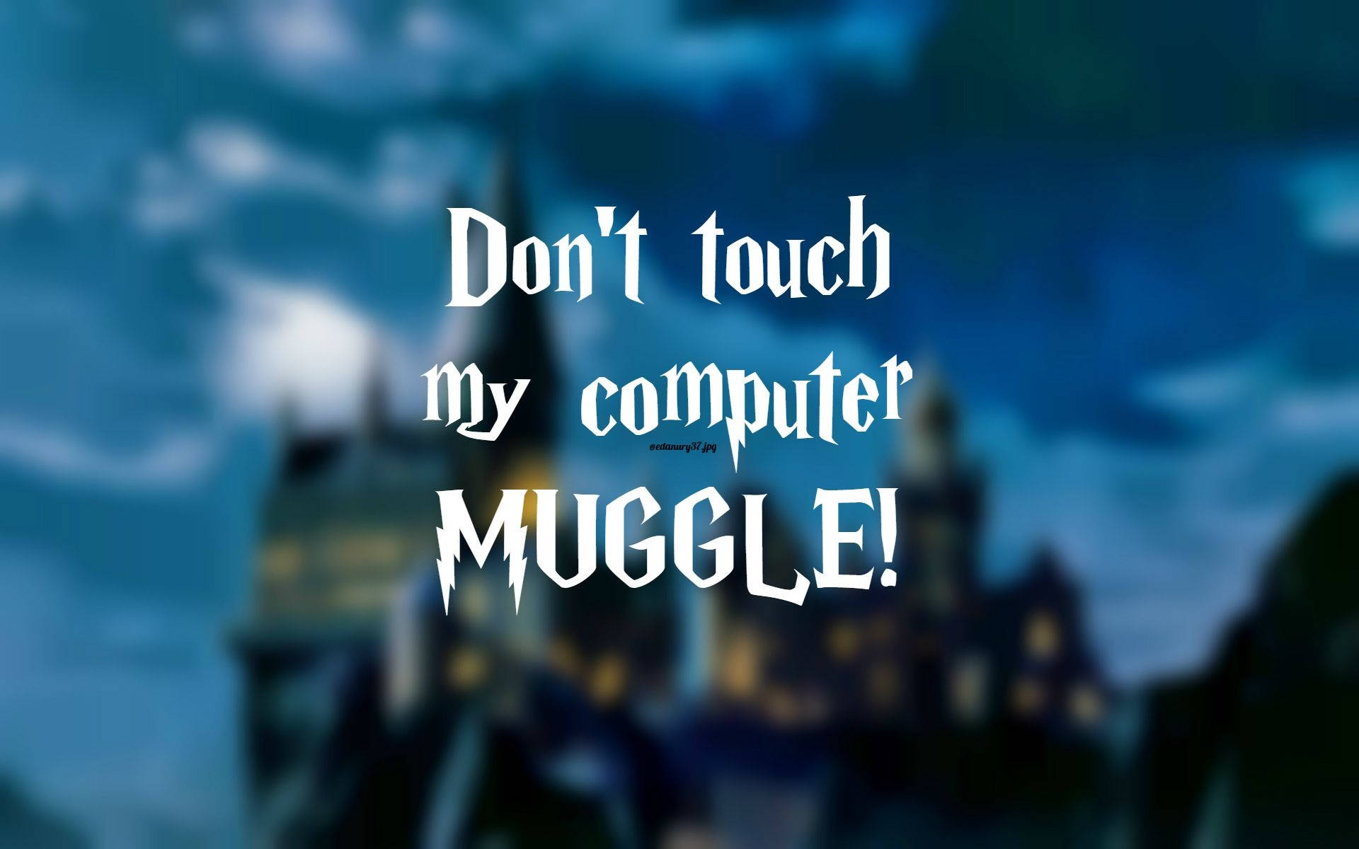 Nu atinge computerul meu Harry Potter Fundal
