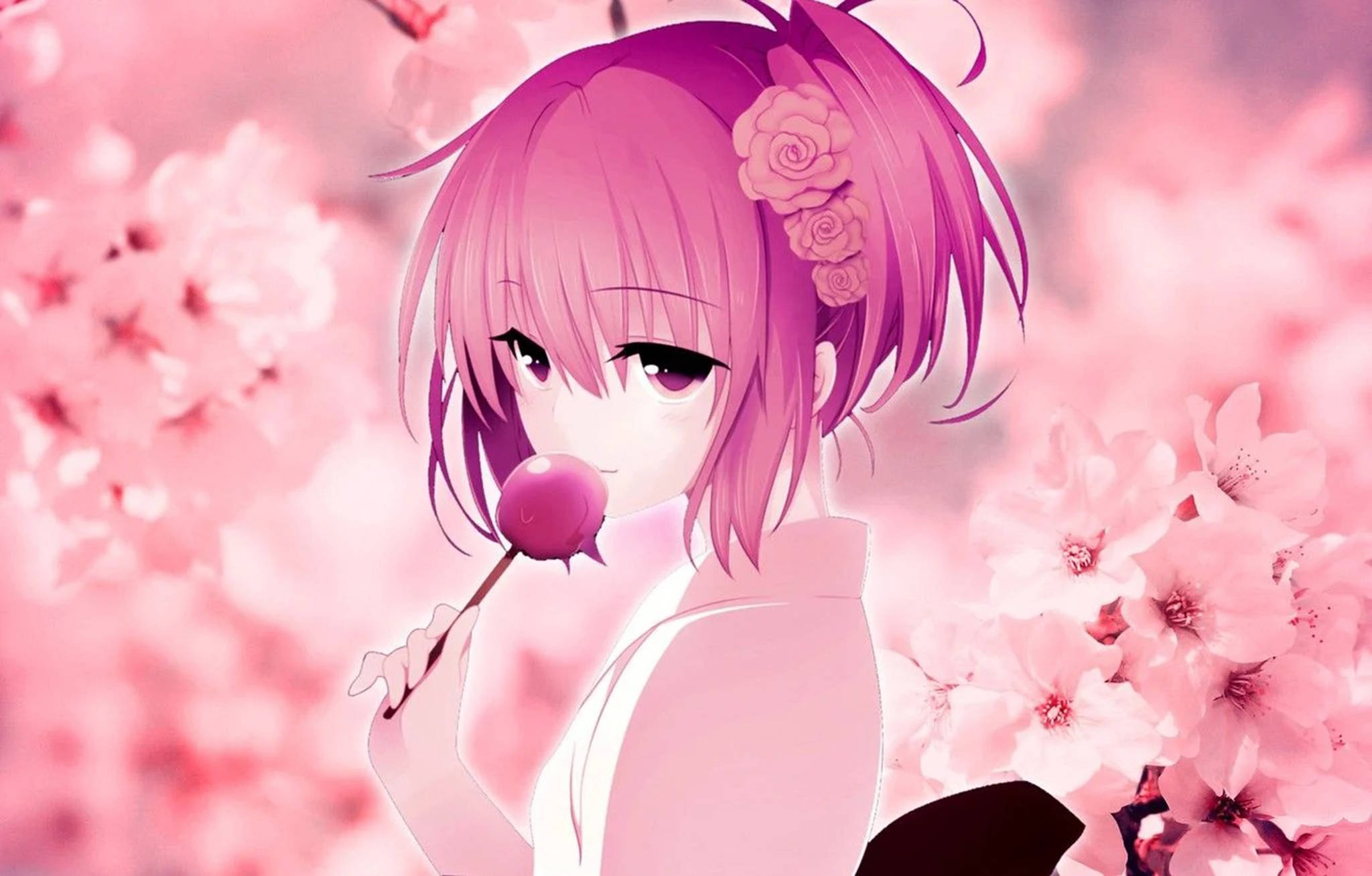 Nuanțe subtile ale bucuriei: O incursiune în fascinanta lume a esteticii anime roz cu Momo Belia Fundal