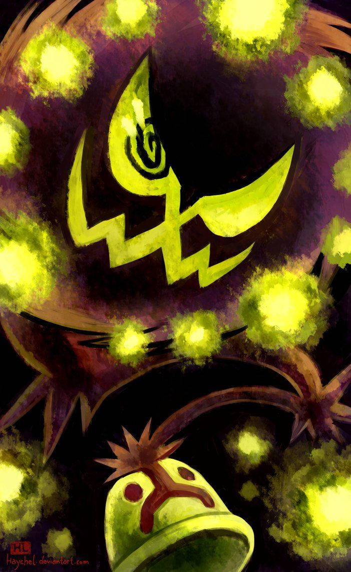 O creație Deviantart: Spiritomb verde străluci tor din Pokémon în Umbre. Fundal