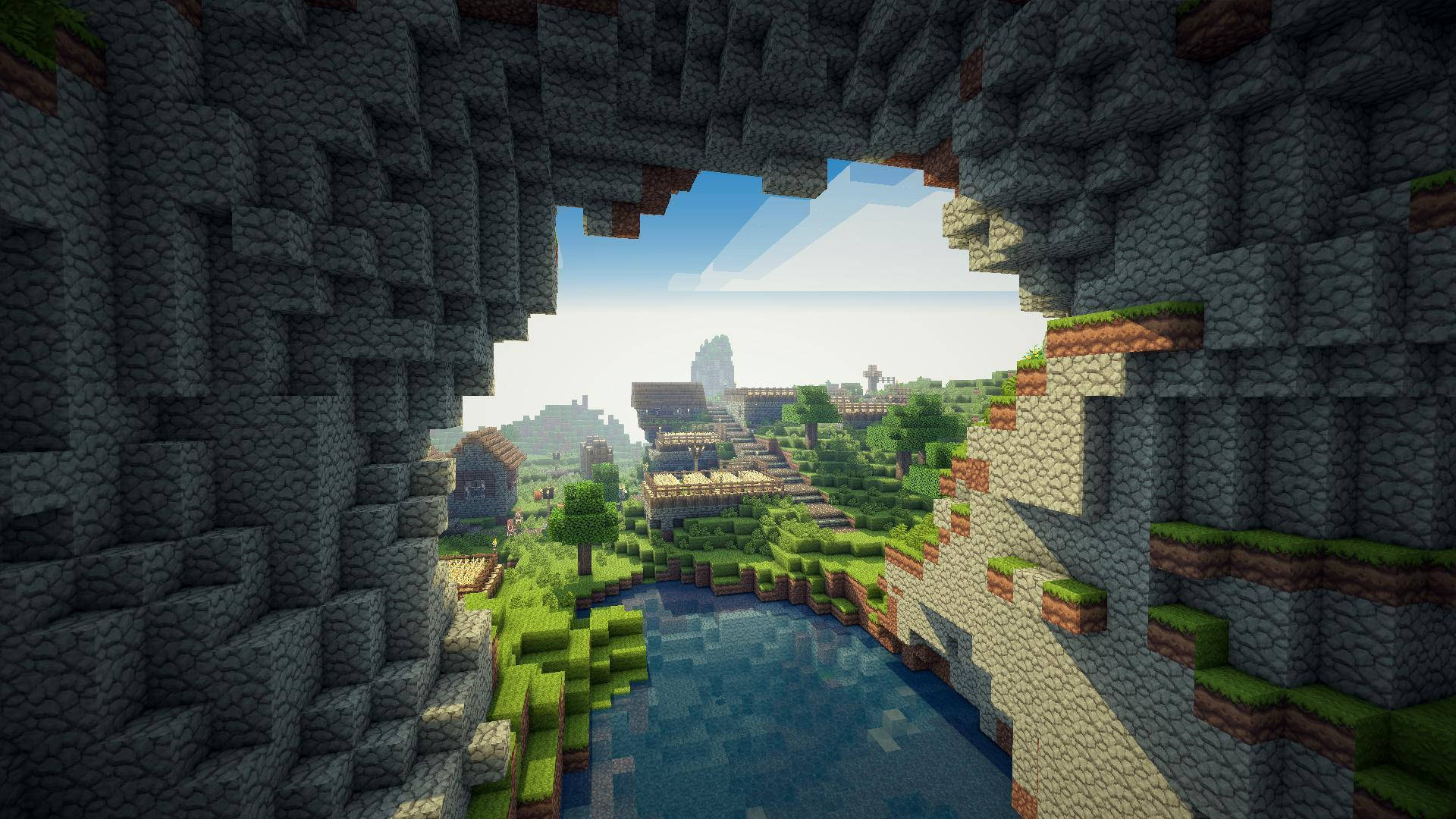 O descoperire aventuroasă în marile peșteri din Minecraft Fundal