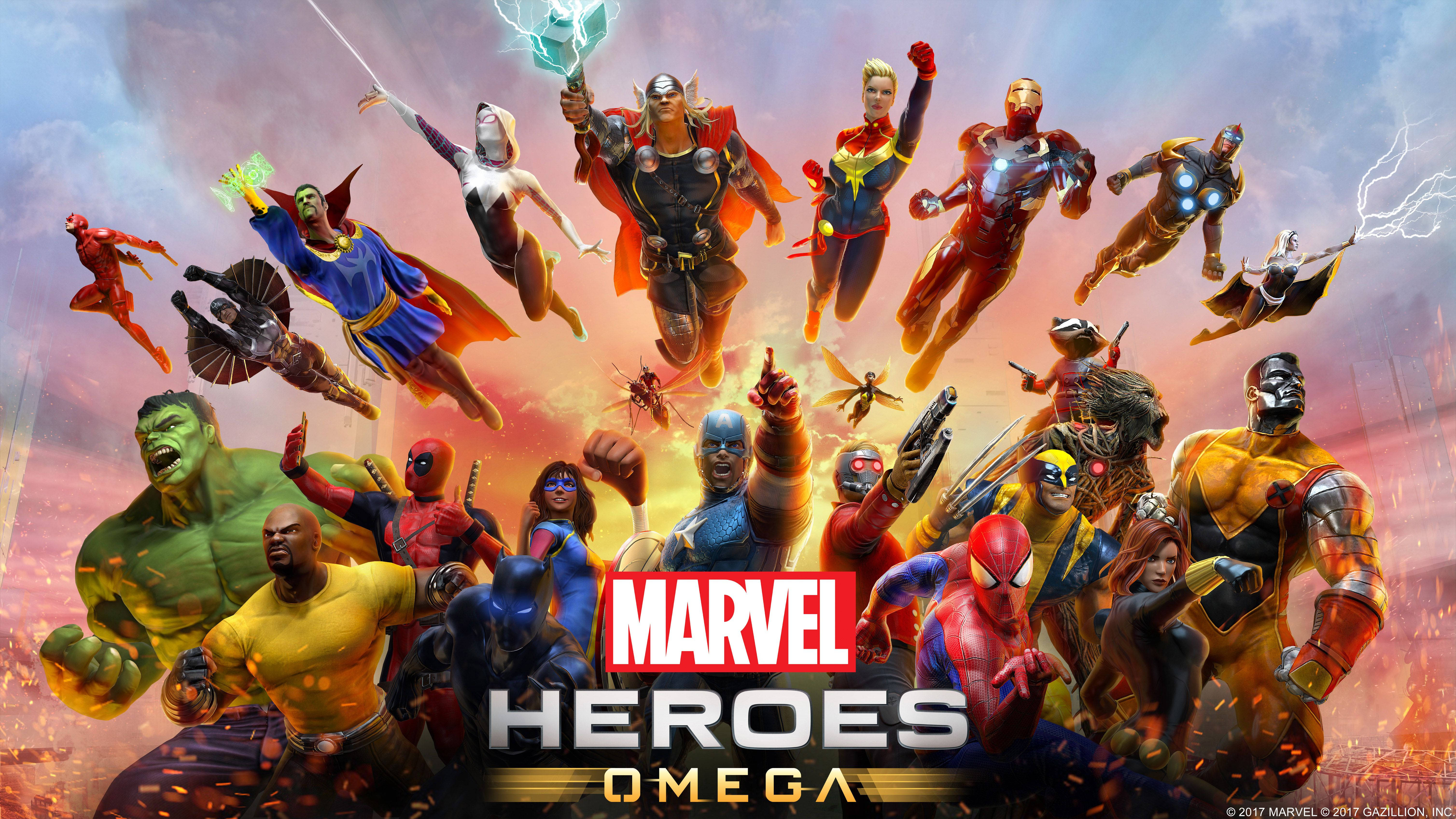 O echipă de elită a eroilor Marvel Fundal