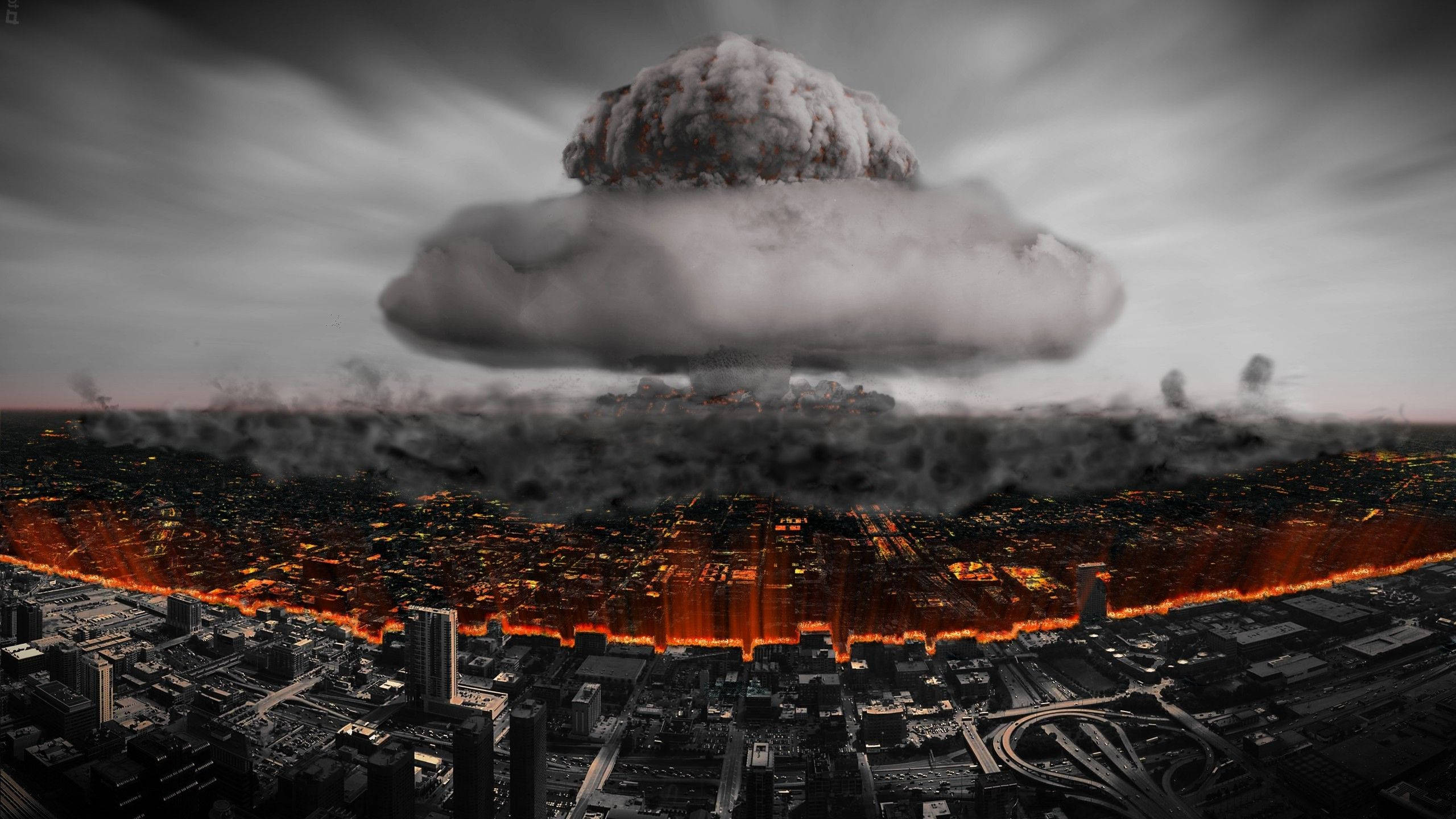 "O Explozie de Fum Nuclear" Fundal
