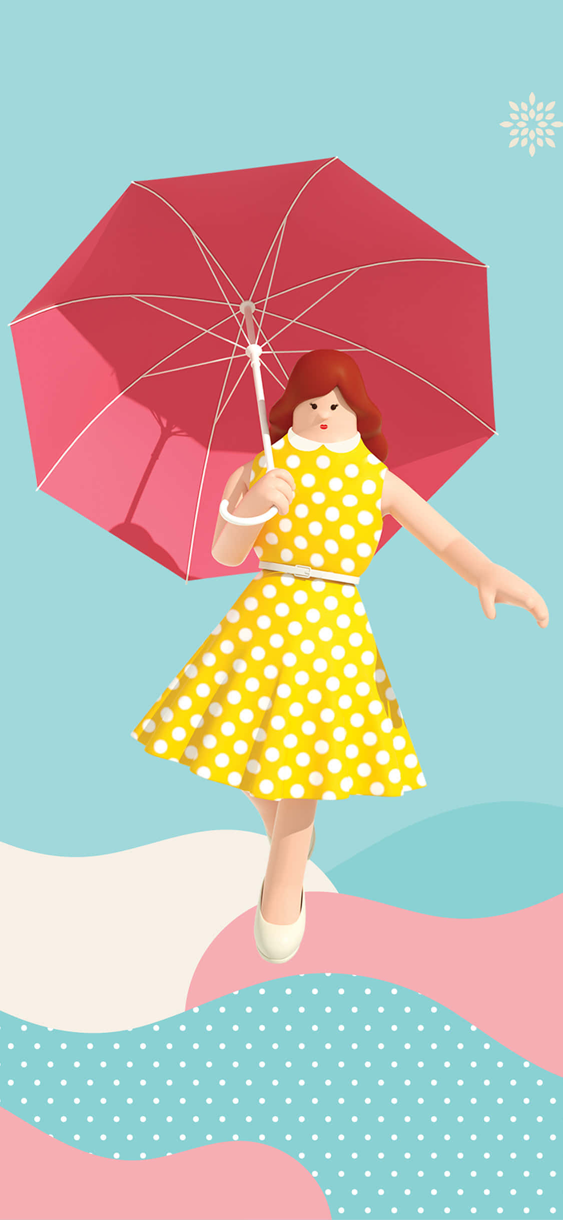 o fată ține o umbrelă Fundal