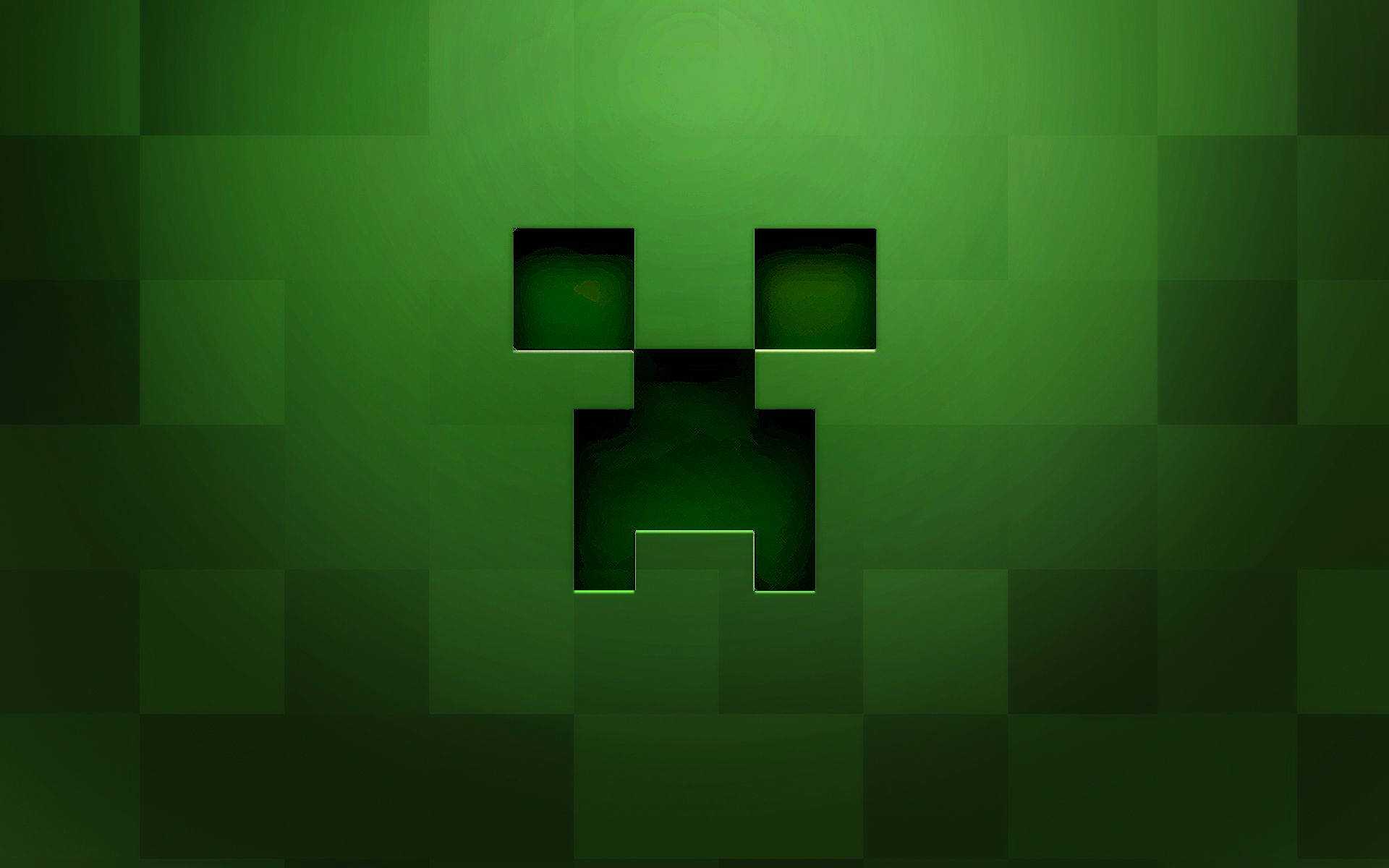 O față verde de Creeper în Minecraft Fundal