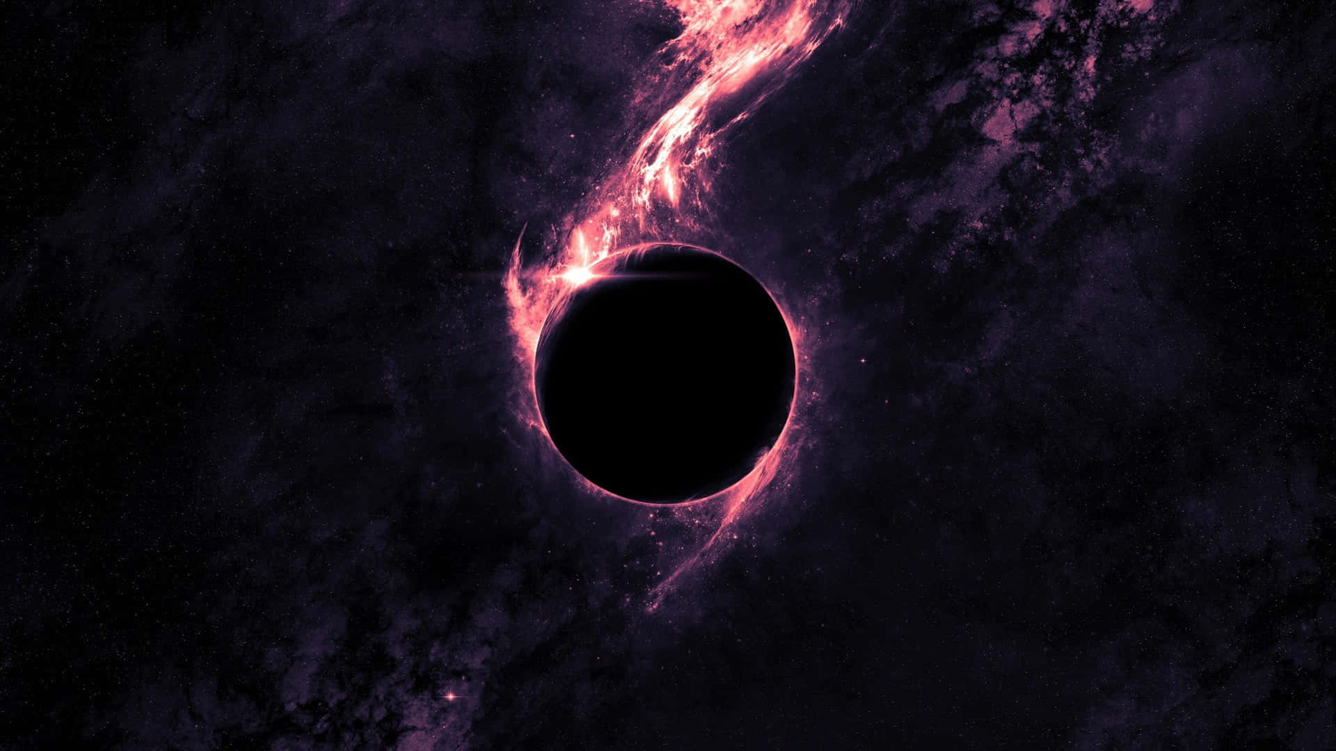o gaură neagră în mijlocul unui fundal violet Fundal