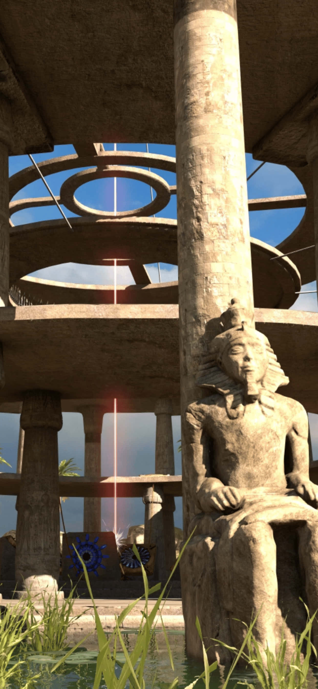o imagine 3d a unei structuri egiptene antice Fundal