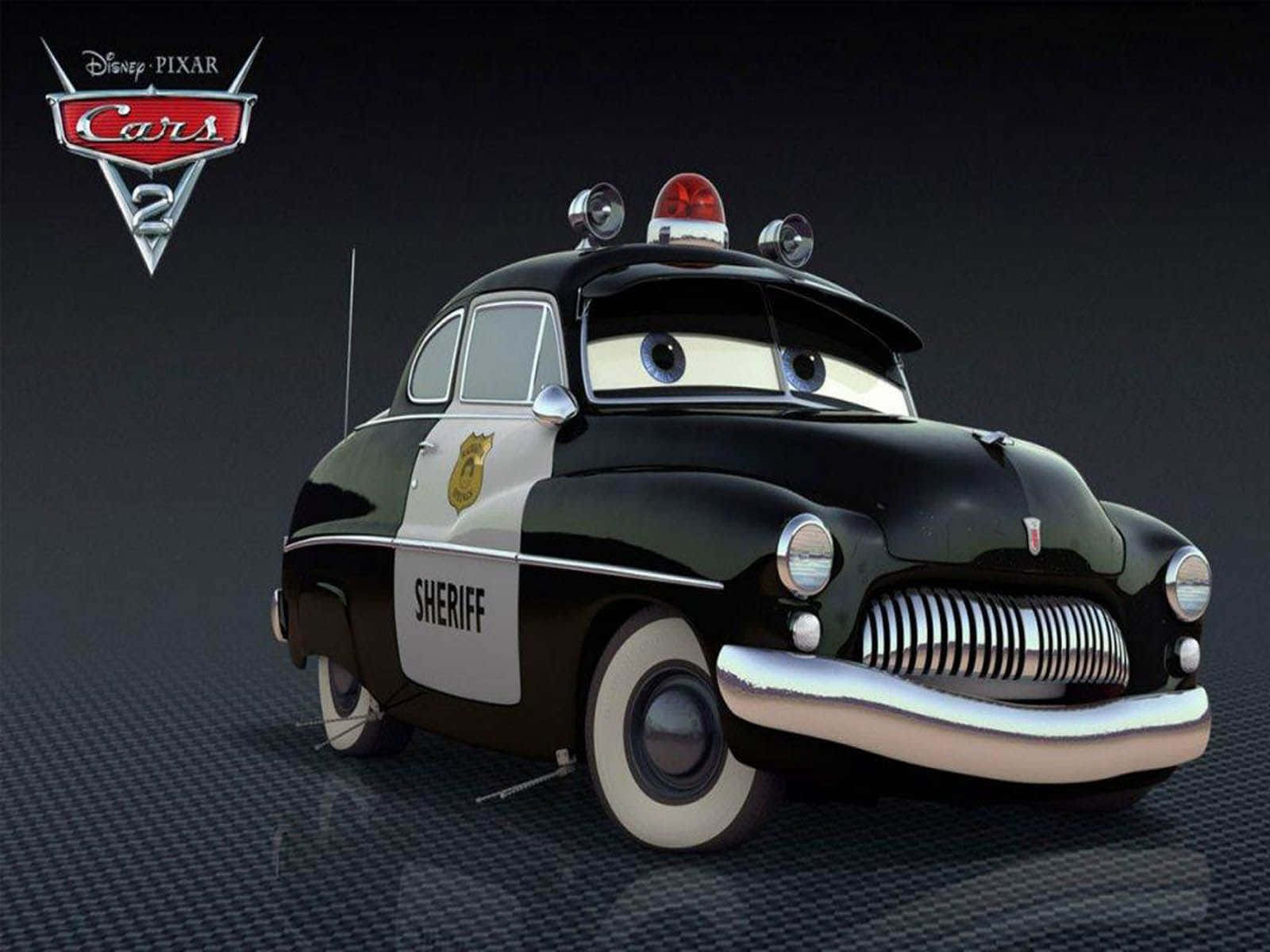 o mașină de poliție neagră pe un fundal negru Fundal