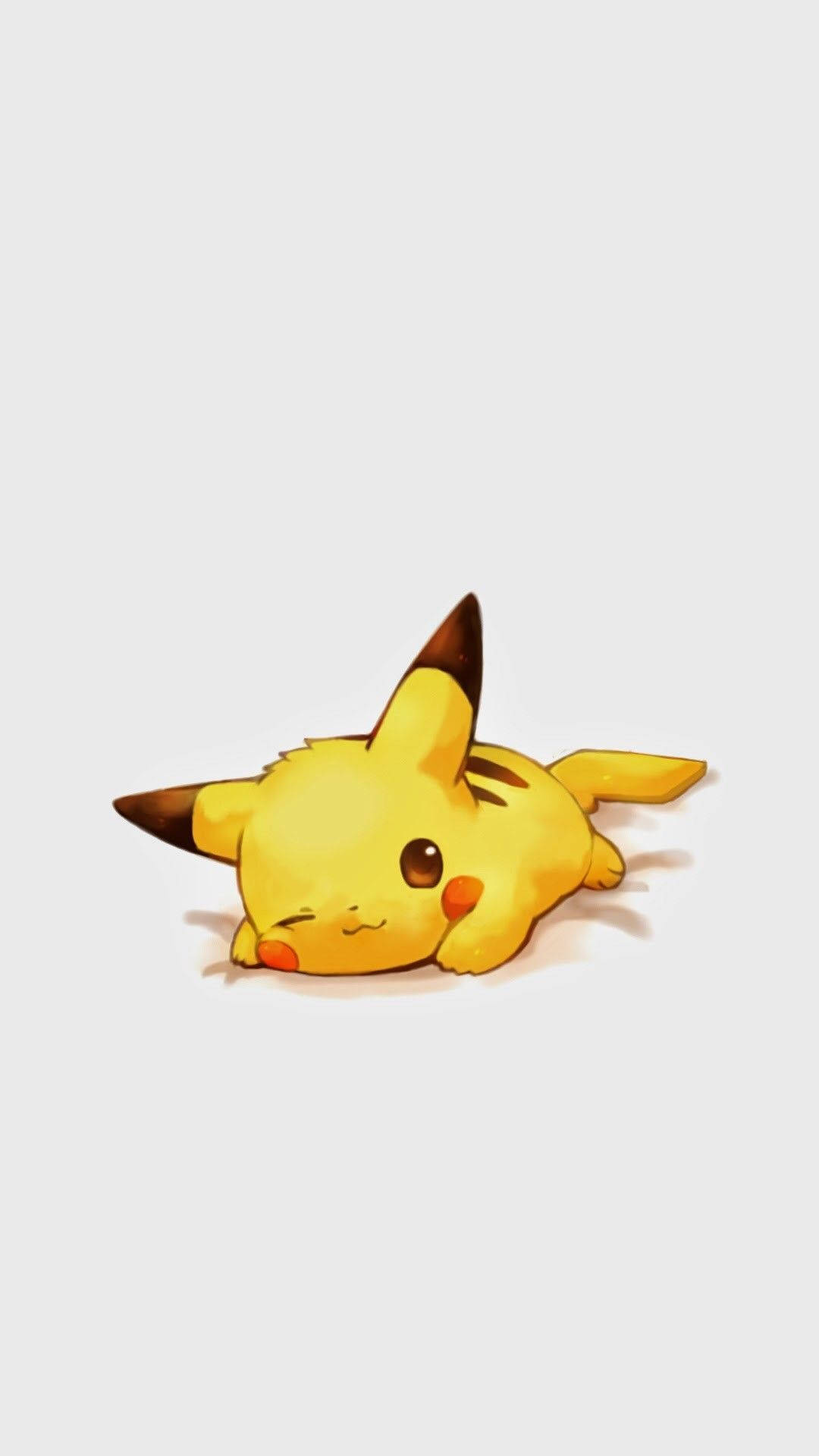 Tapet cu Pikachu întins pe o pernă albă. — Pikachu Fundal